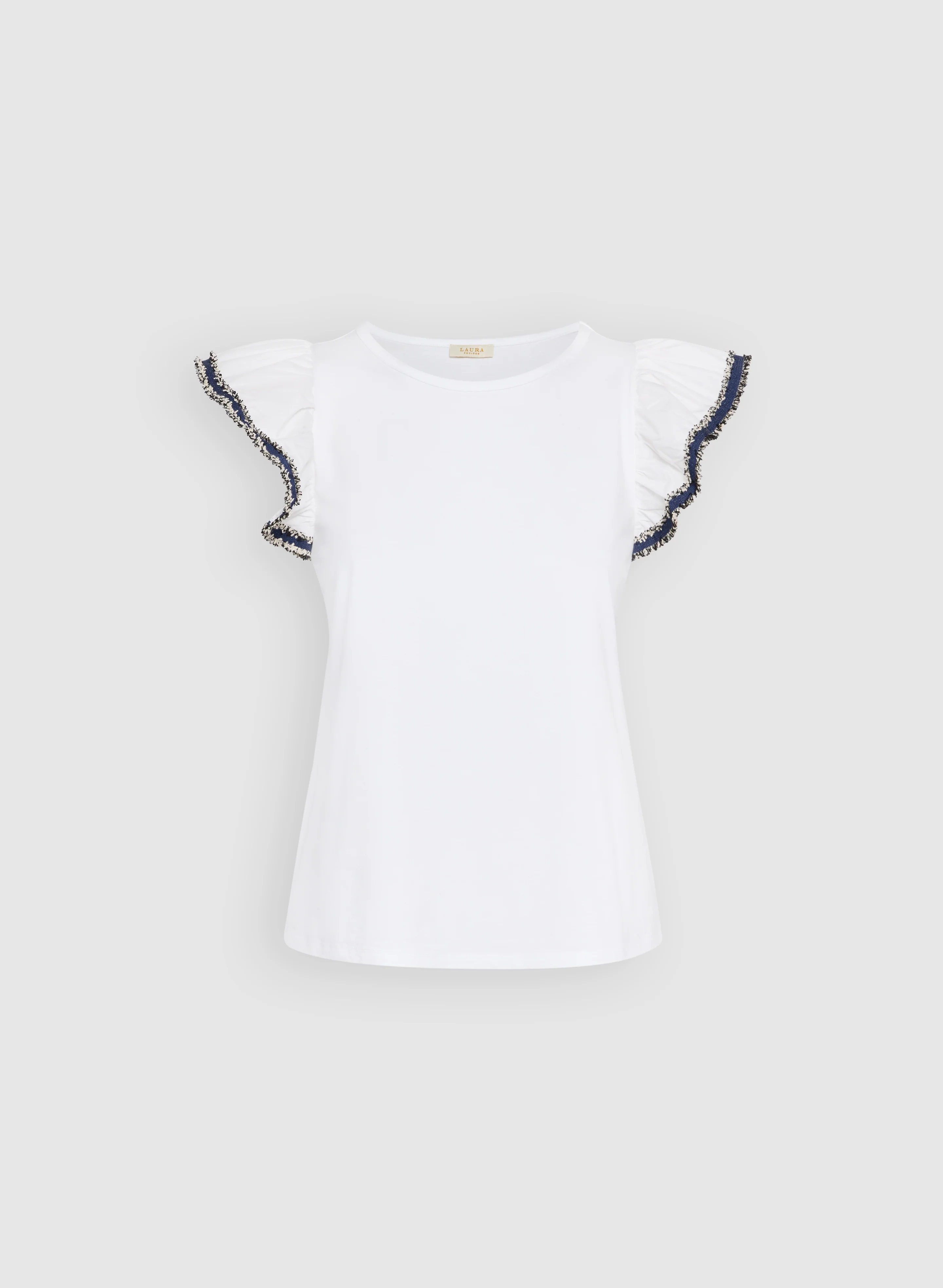Contrast Flutter Sleeve T-Shirt - Image 7