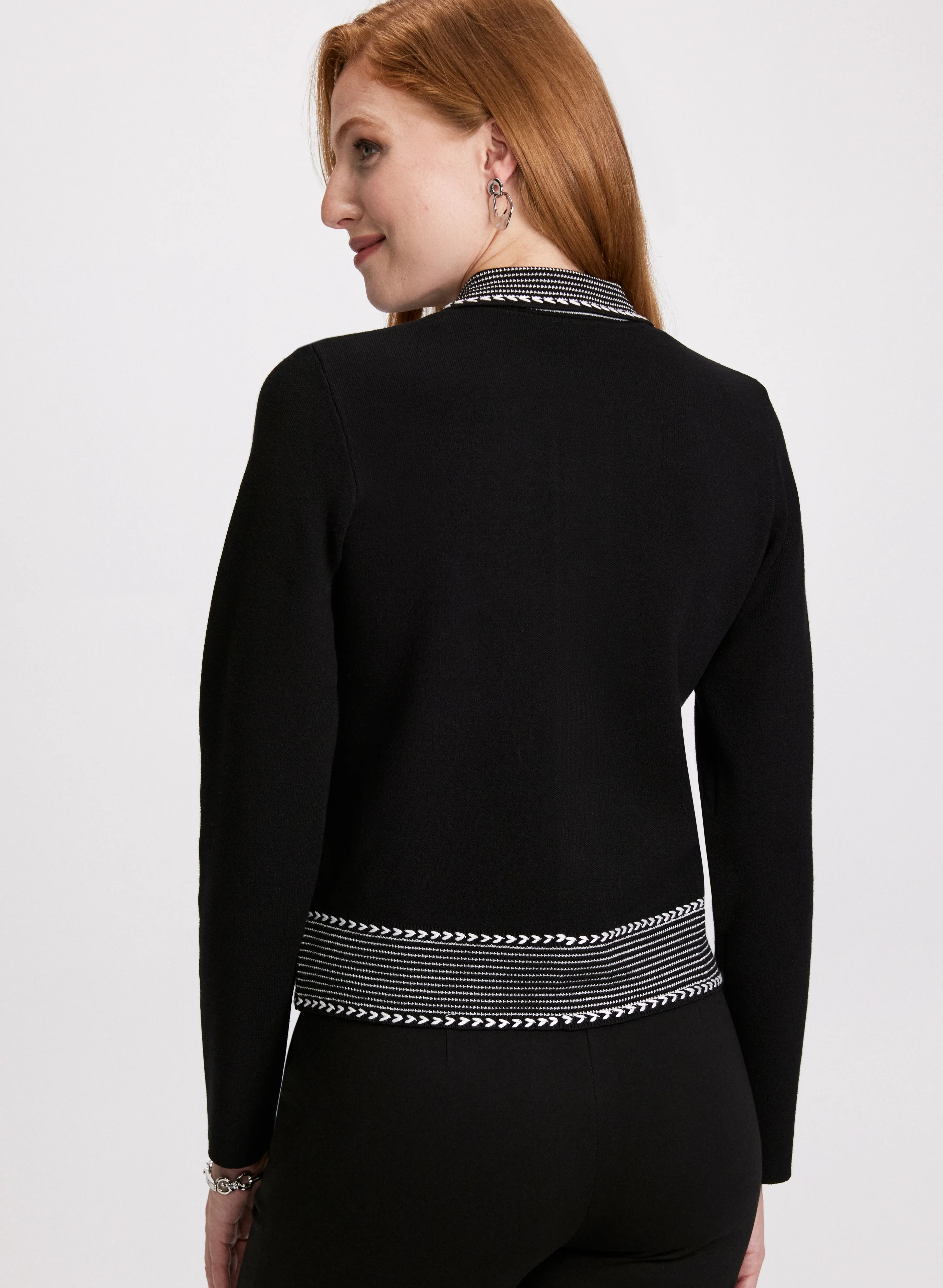 Contrast Trim Polo Sweater - Image 4