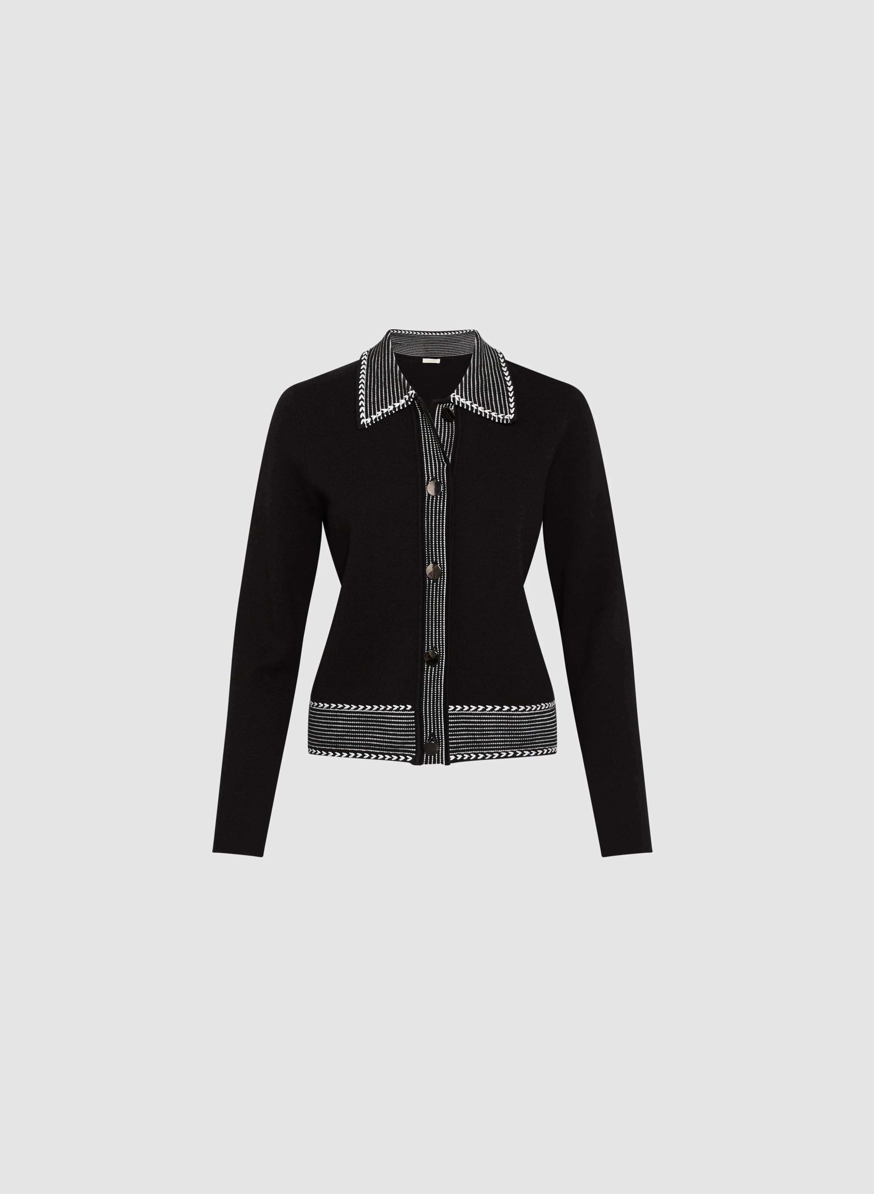 Contrast Trim Polo Sweater - Image 6