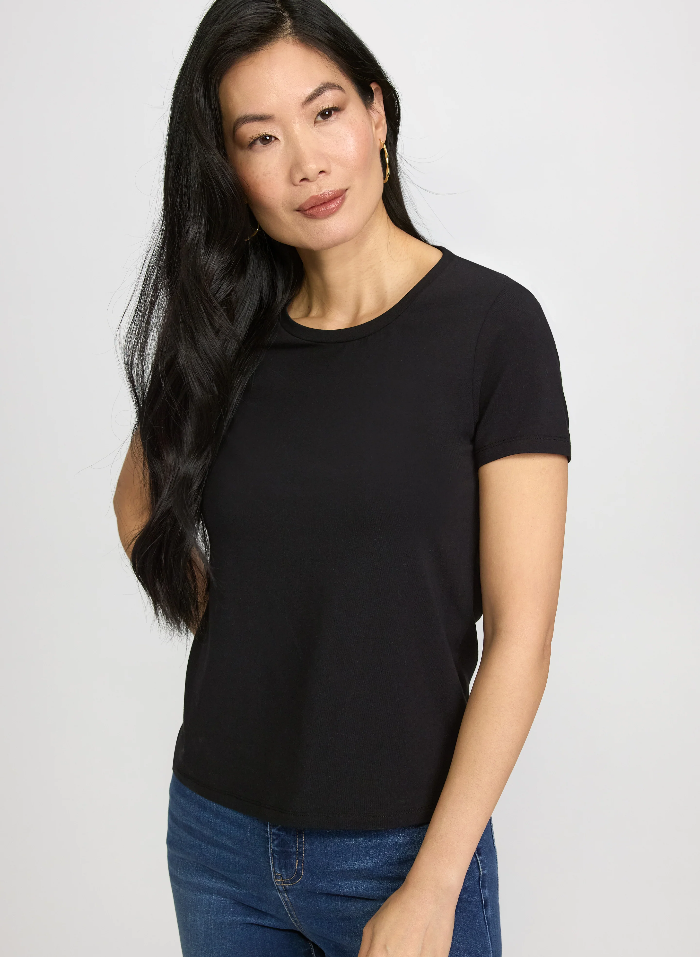 Cotton-Blend Crew Neck T-Shirt - Image 2
