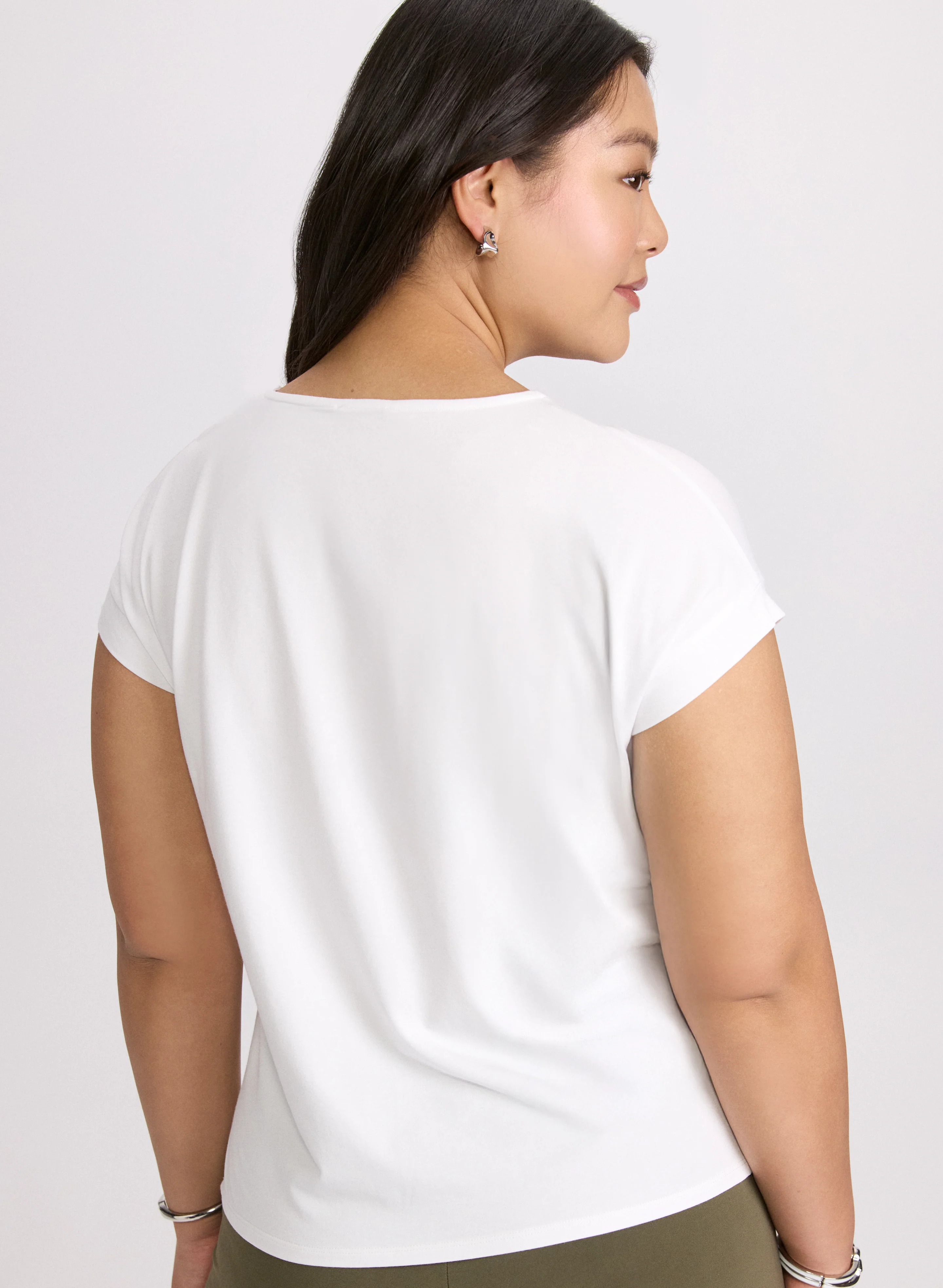 Cotton Crochet Applique T-Shirt - Image 5