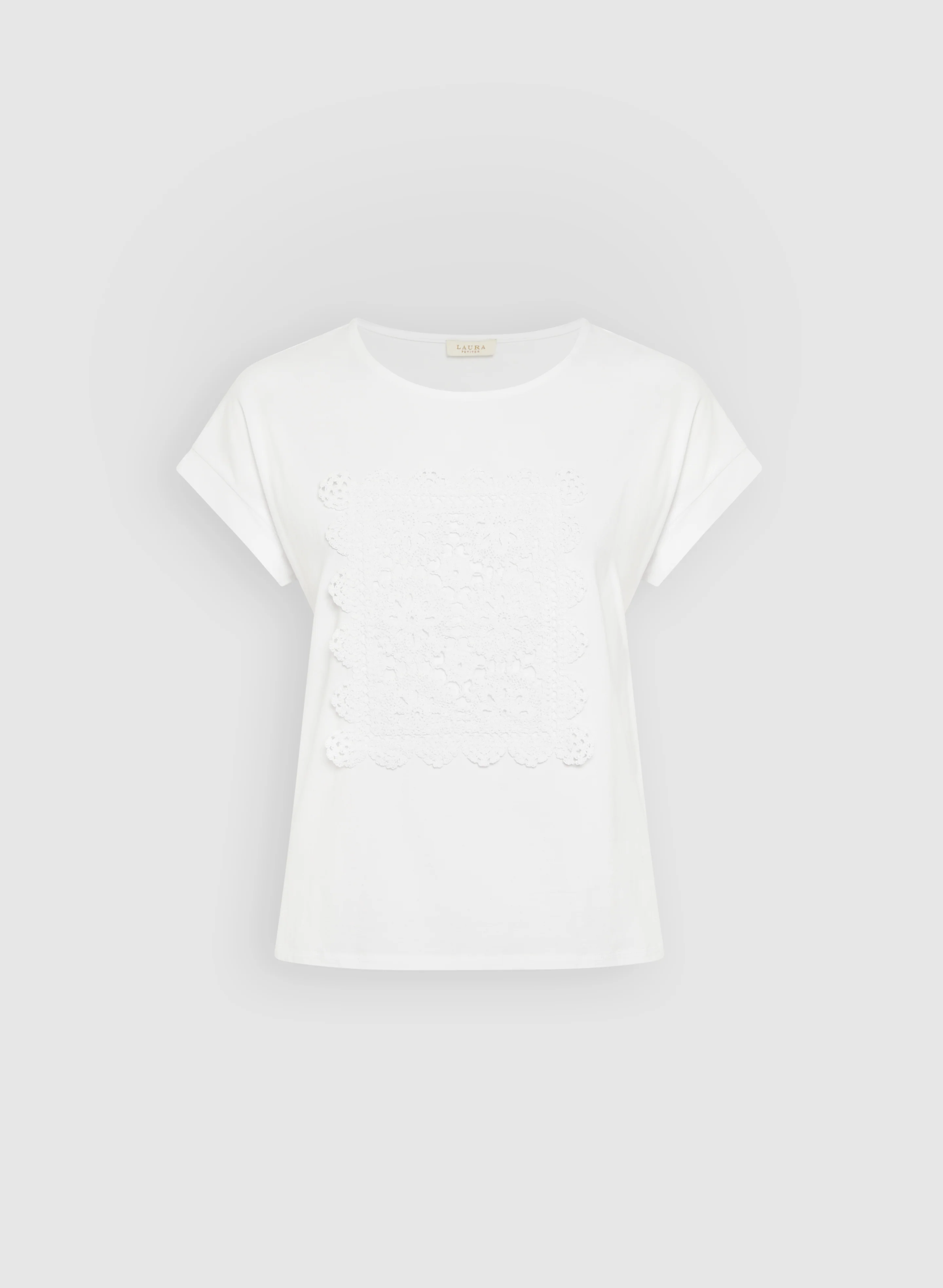 Cotton Crochet Applique T-Shirt - Image 6