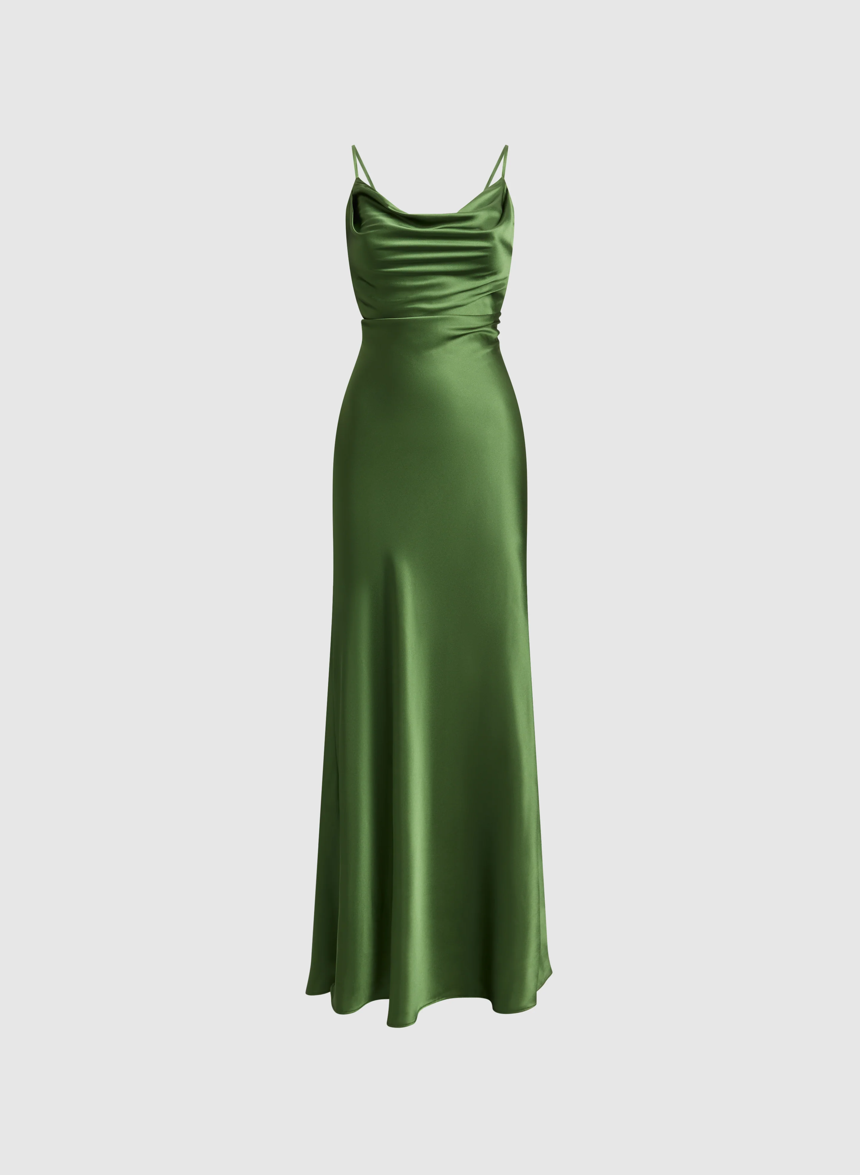 Cowl Neck Satin Dress - Image 7