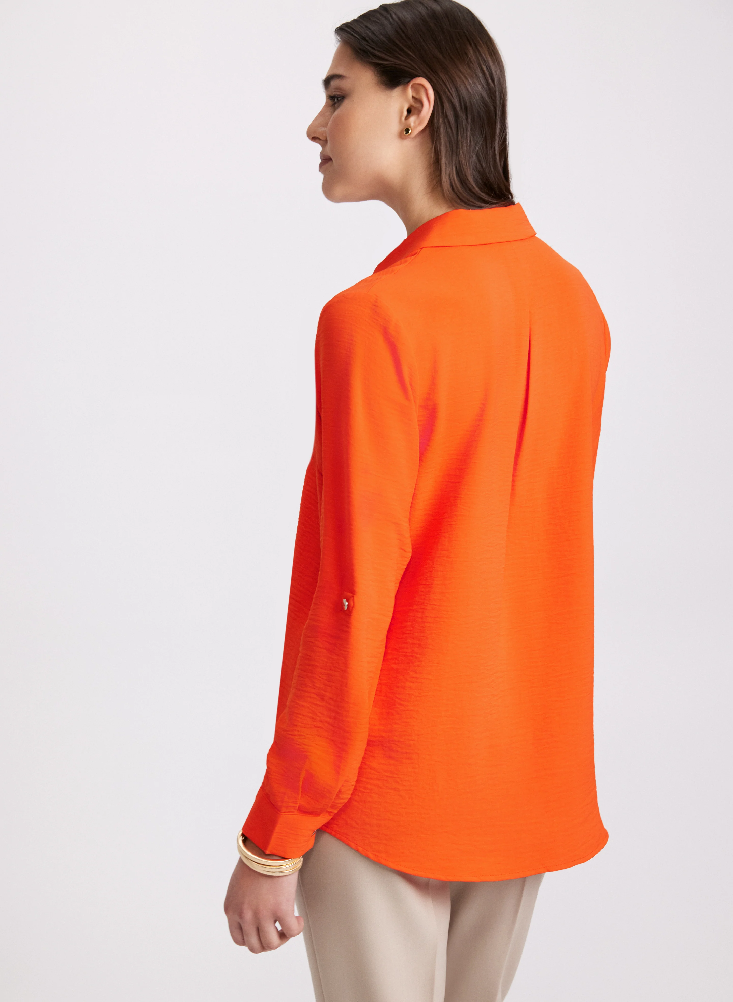 Crepe Button-Down Blouse - Image 4