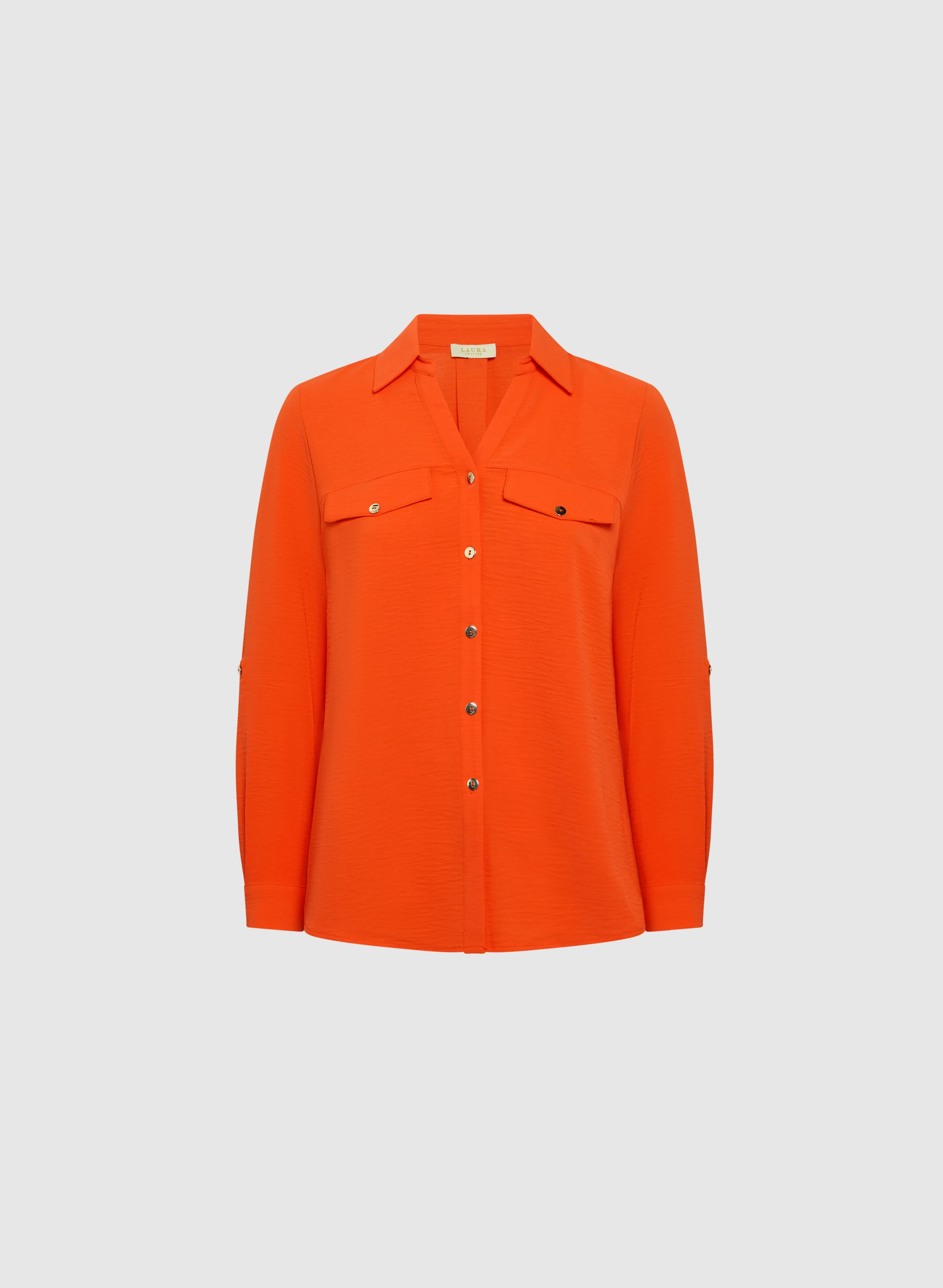 Crepe Button-Down Blouse - Image 6