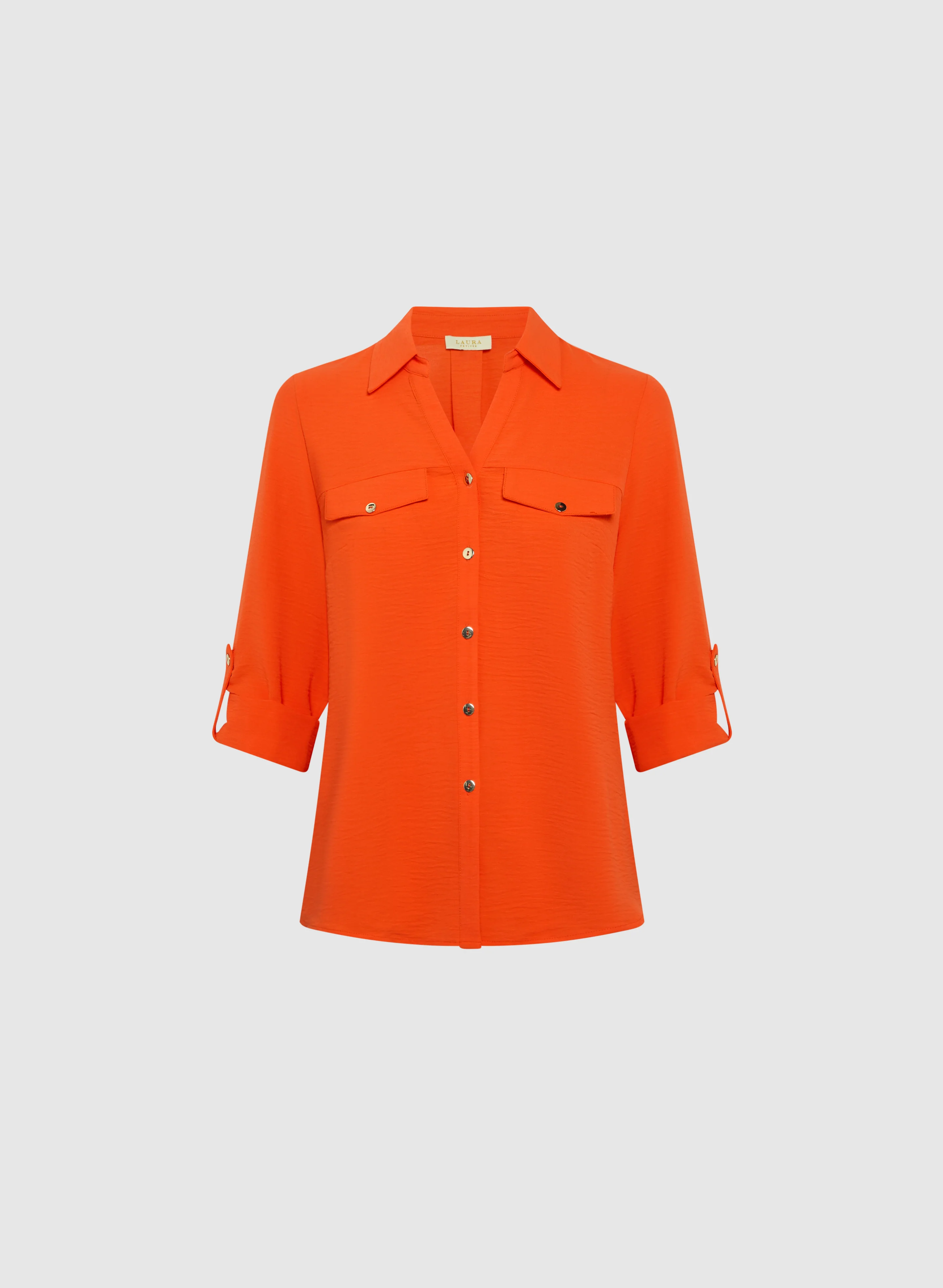 Crepe Button-Down Blouse - Image 7