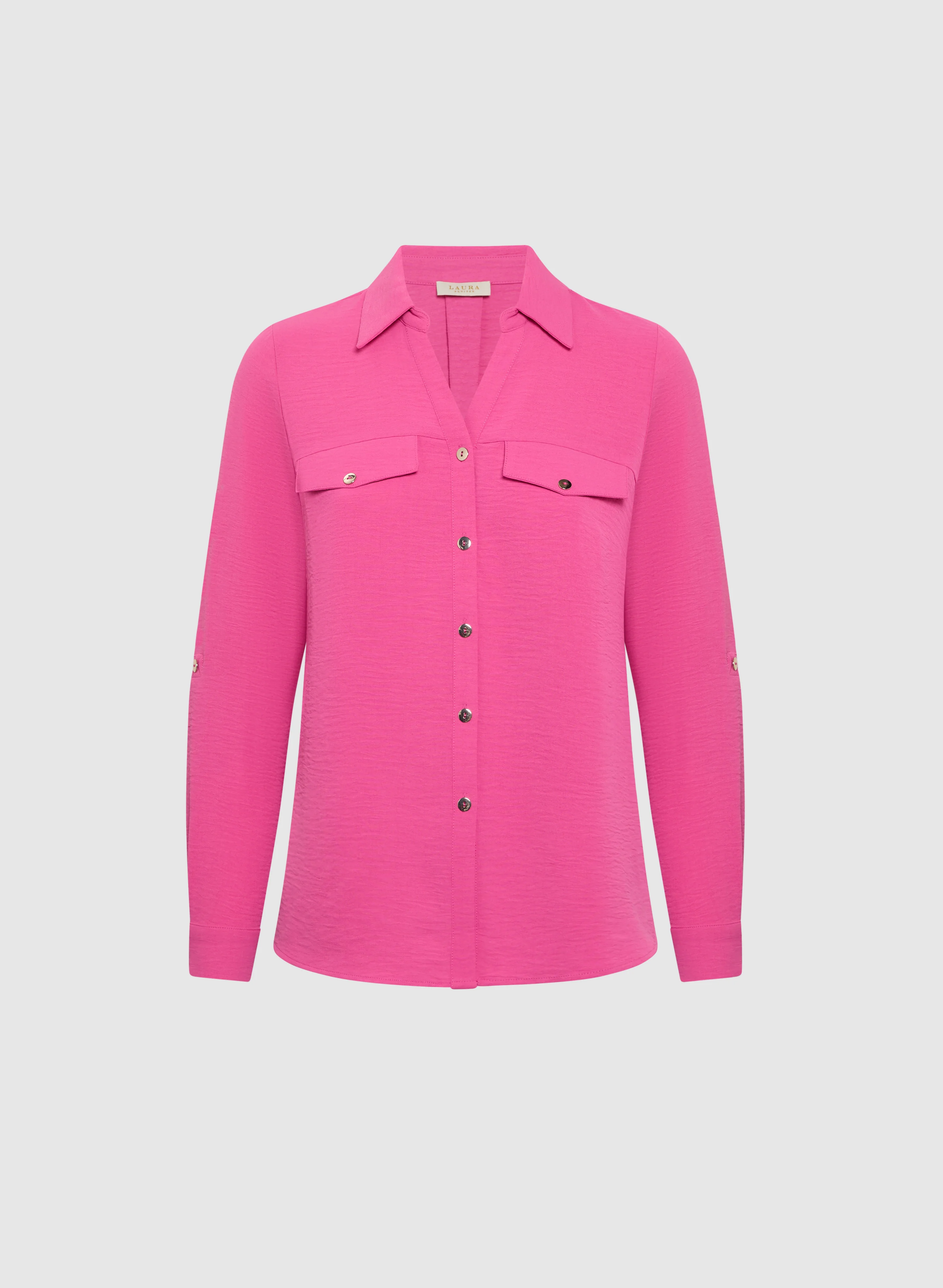 Crepe Button-Down Blouse - Image 6