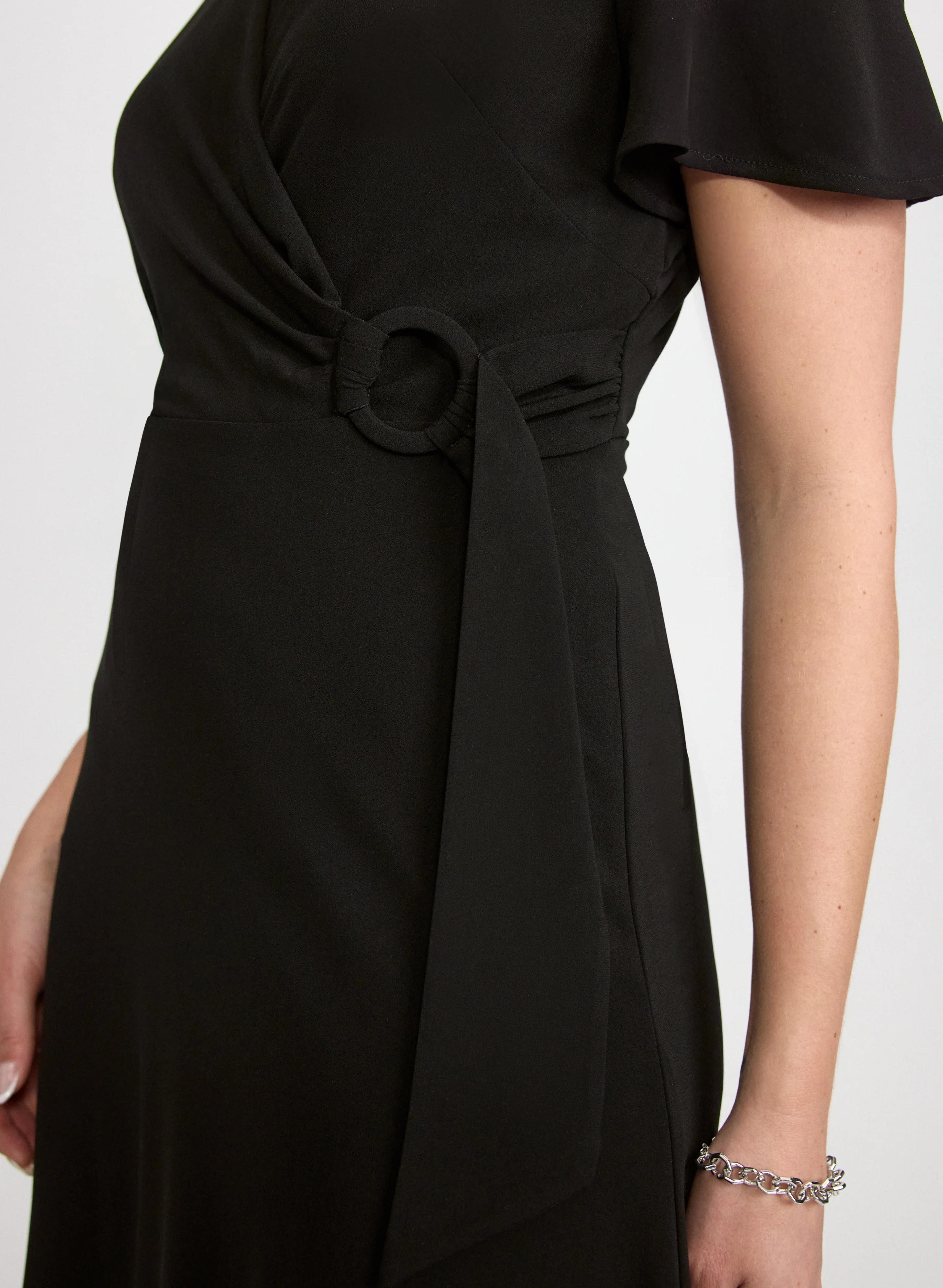 Crepe Fit & Flare Dress - Image 5