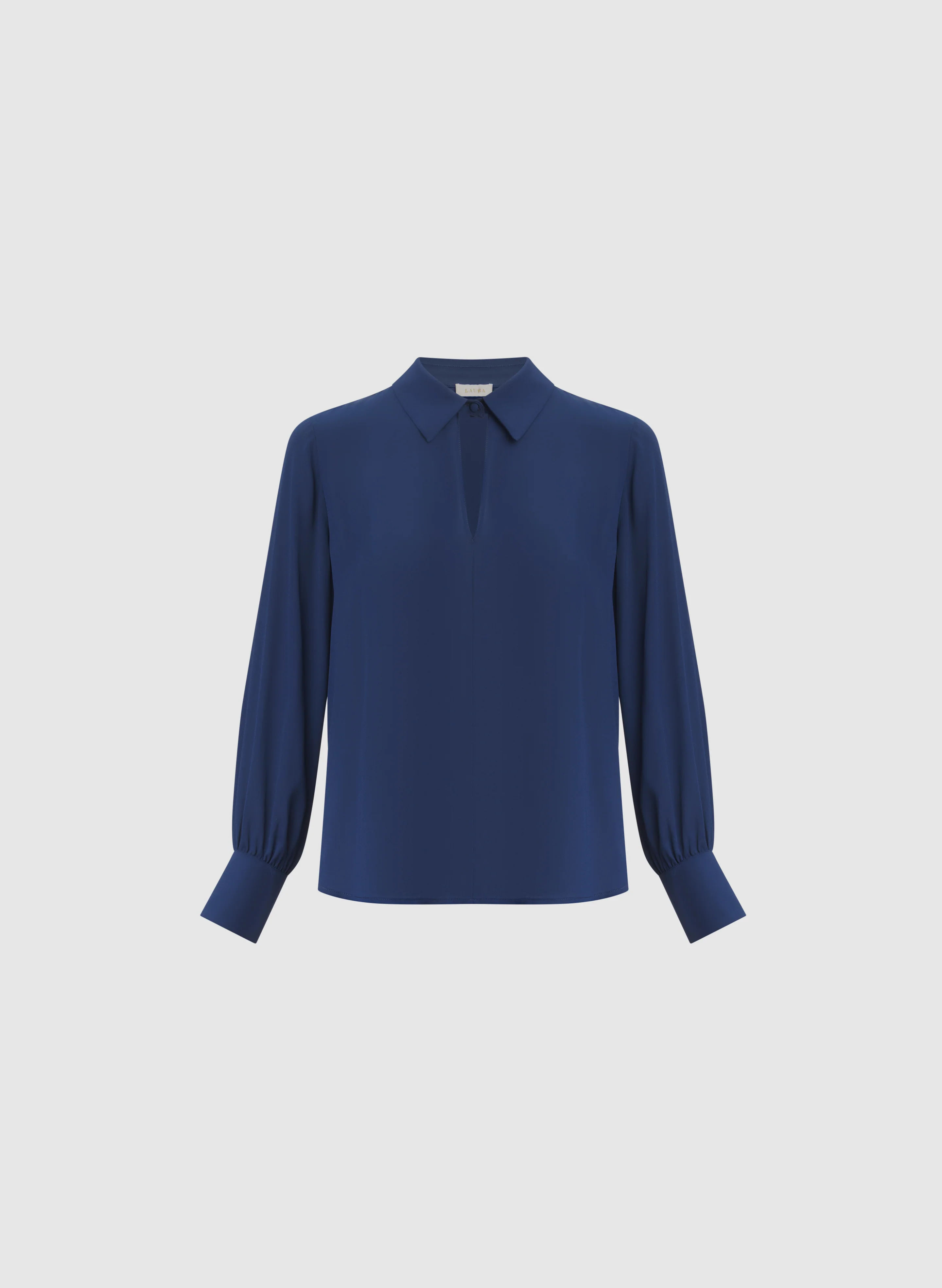 Crepe Keyhole Blouse - Image 6