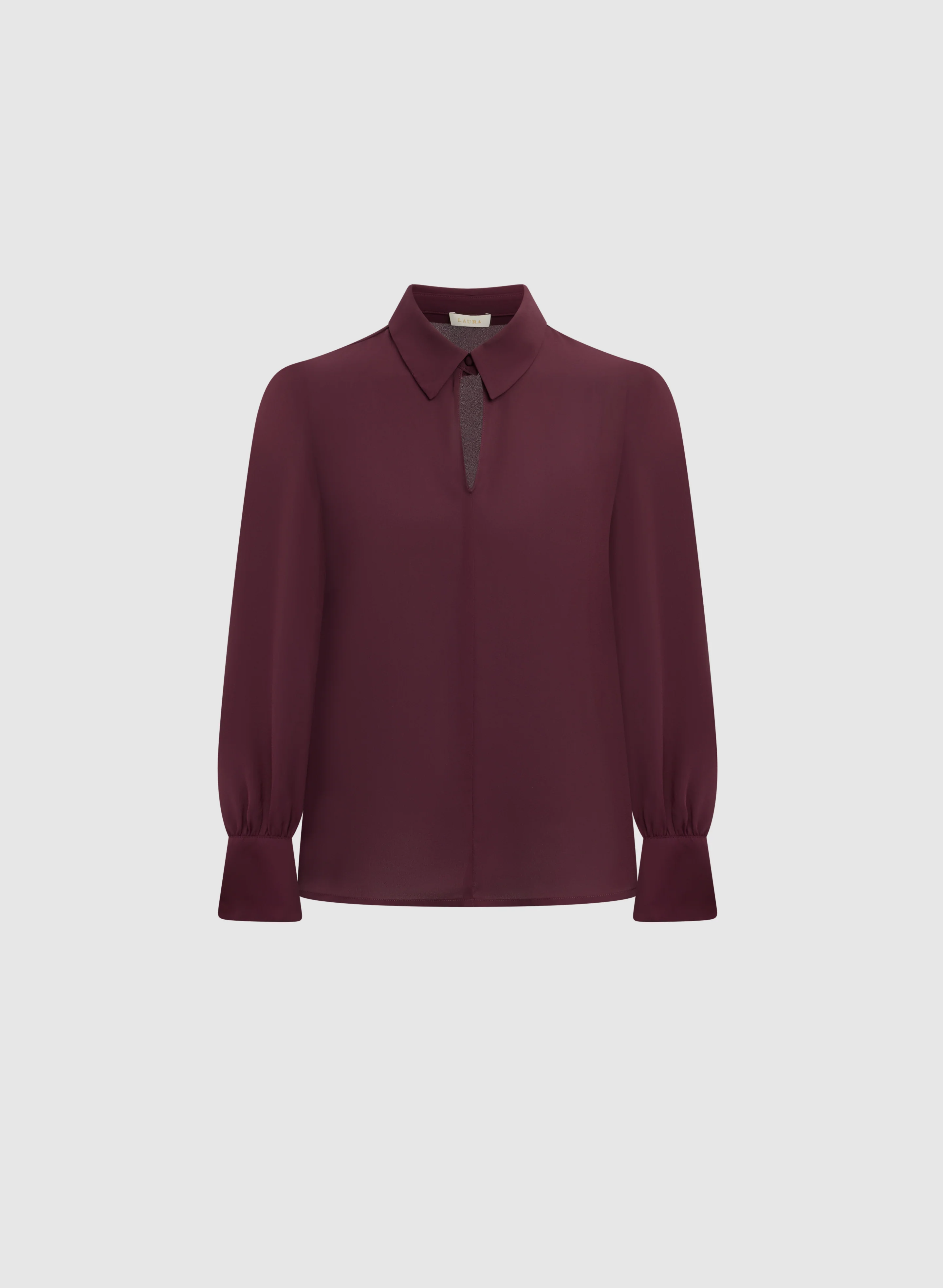 Crepe Keyhole Blouse - Image 6
