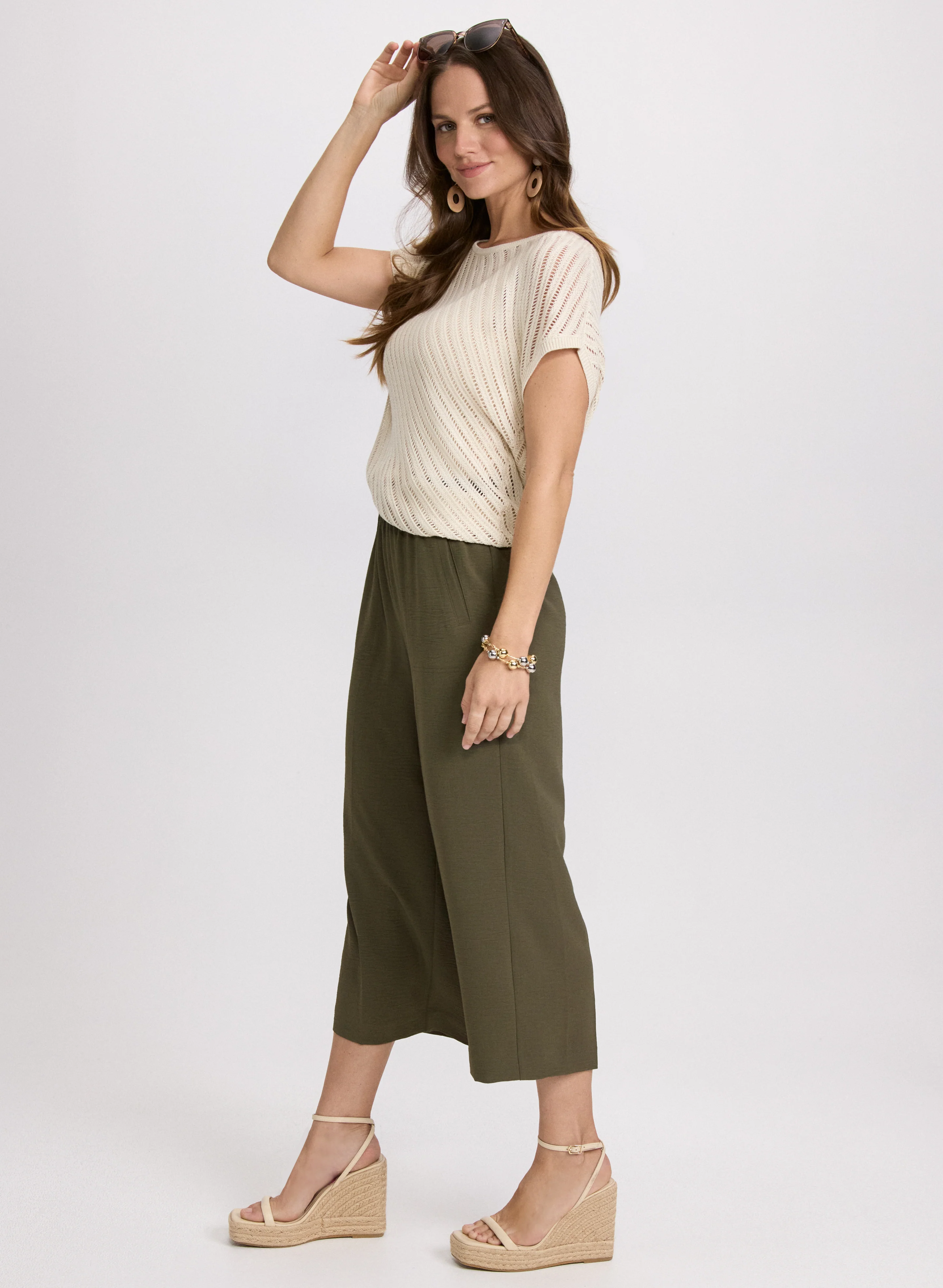 Crinkle Crepe Culottes - Image 5