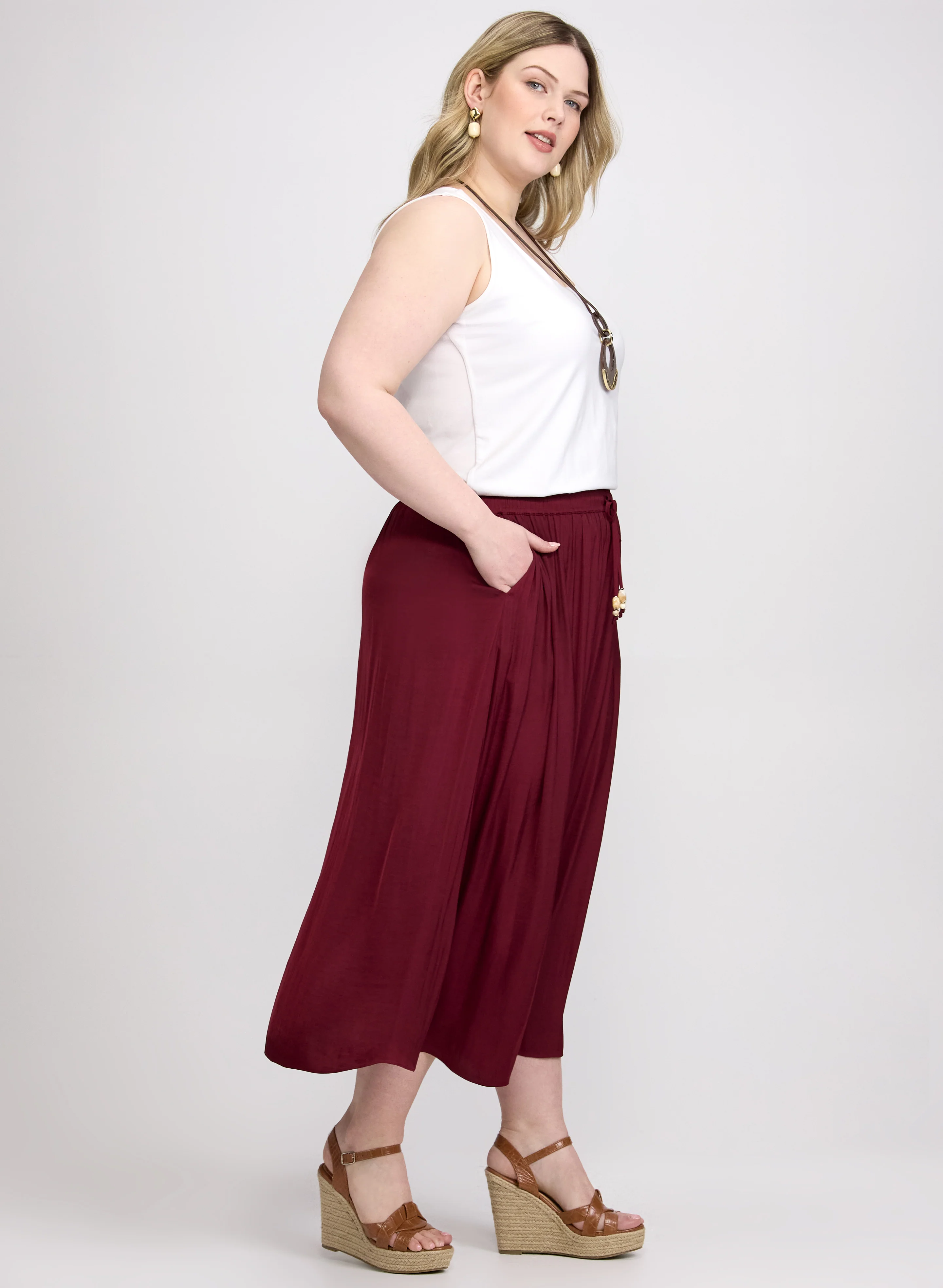 Crinkle Pull-On Maxi Skirt - Image 2