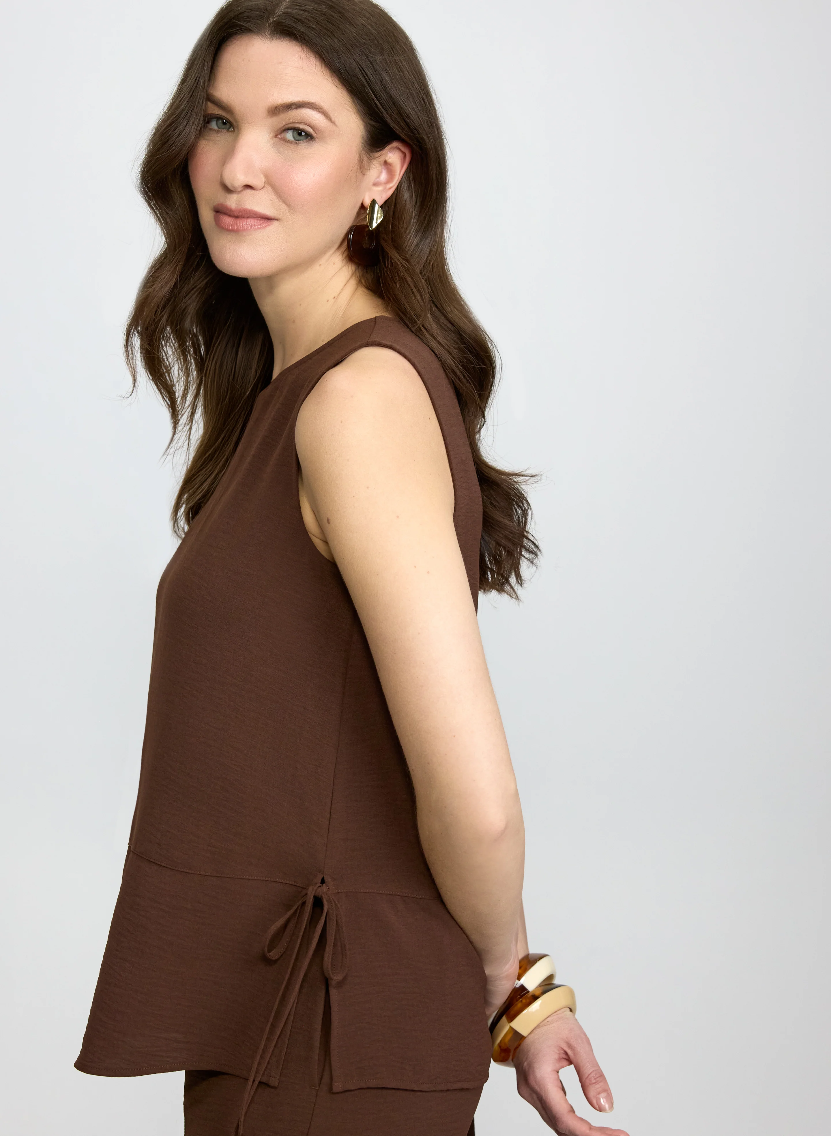 Crinkle Sleeveless Blouse - Image 2