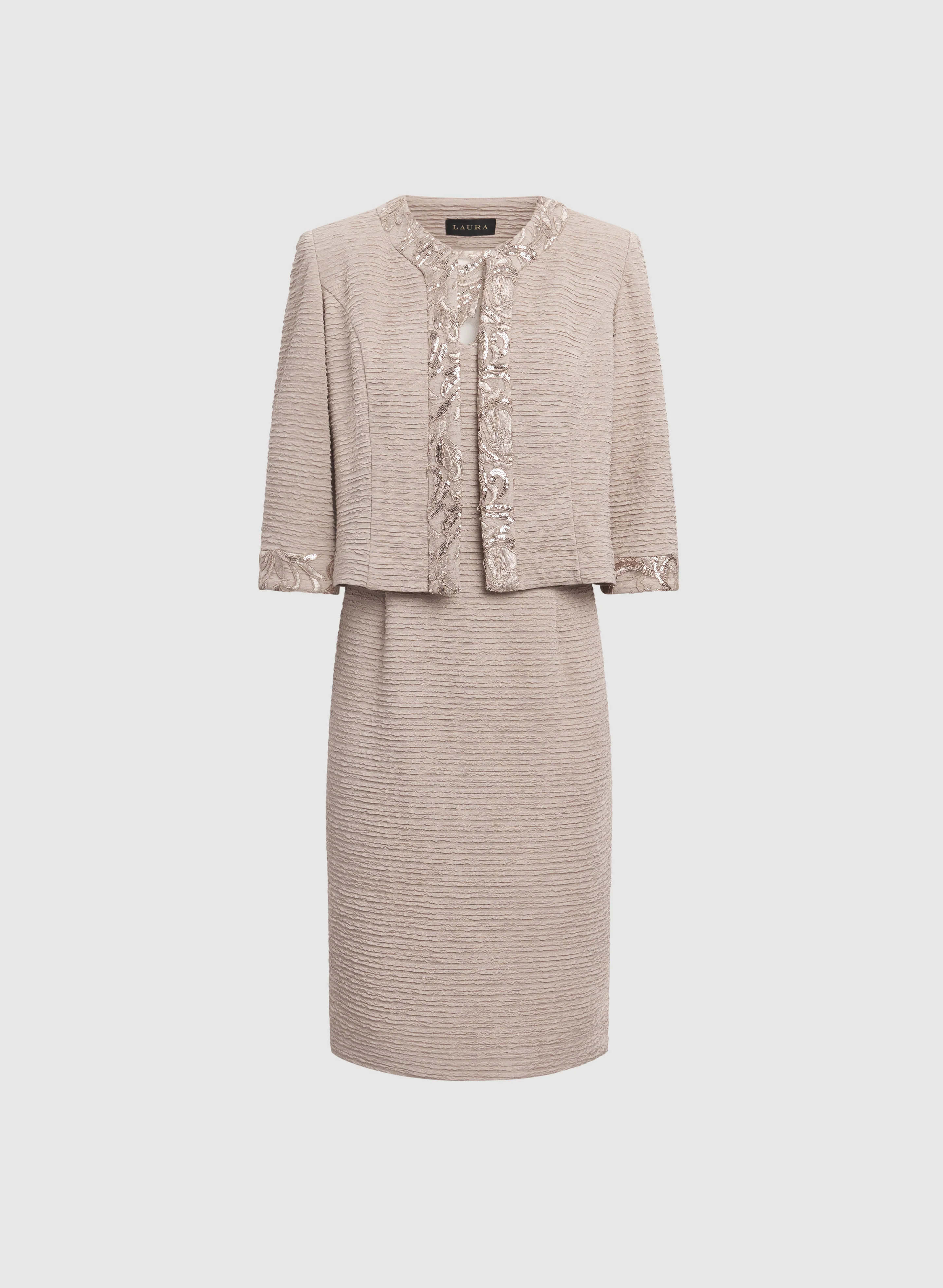 Crinkled Jacket & Dress Set - Image 6