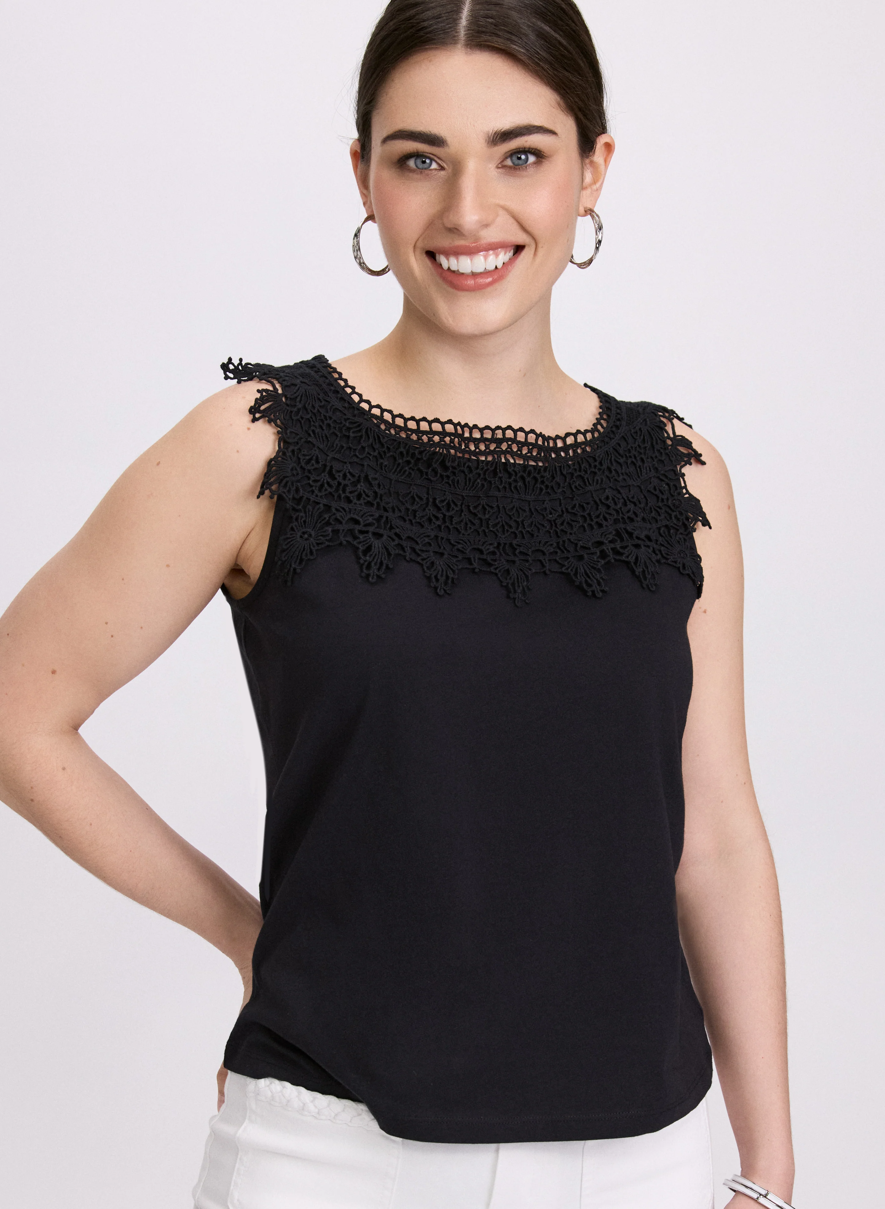 Crochet Appliqué Tank Top - Image 4