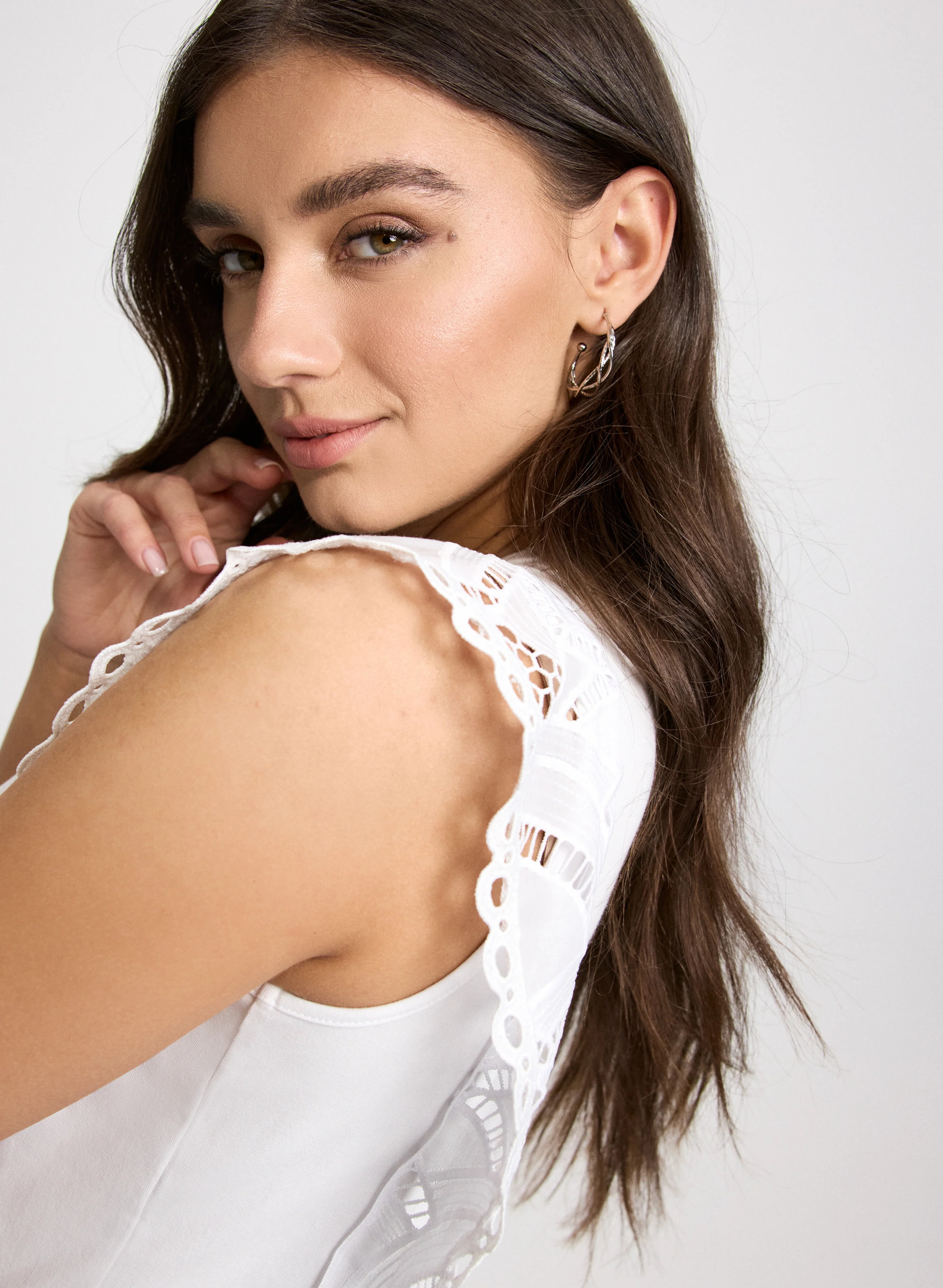Crochet Cap Sleeve Top - Image 2