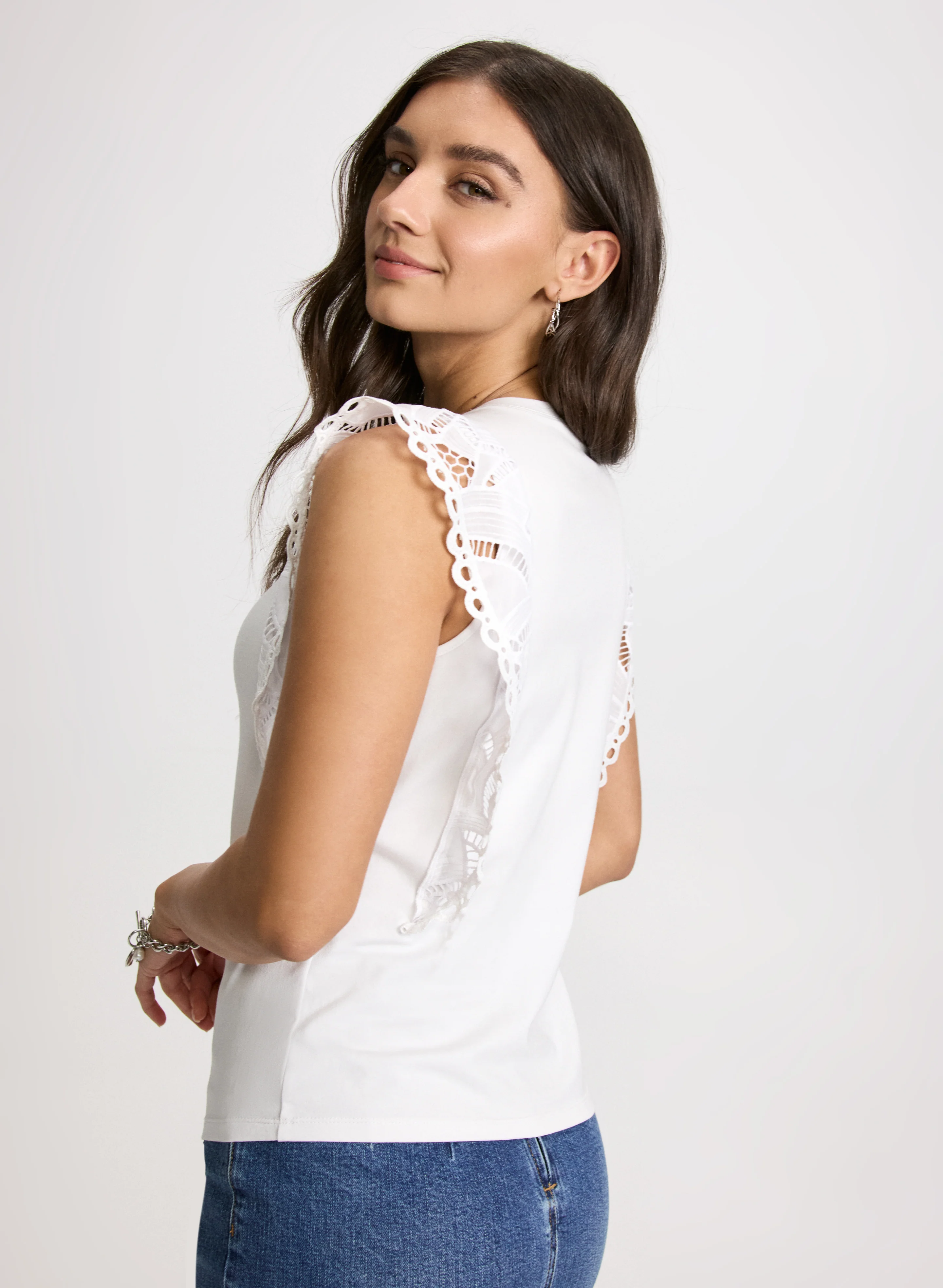 Crochet Cap Sleeve Top - Image 4