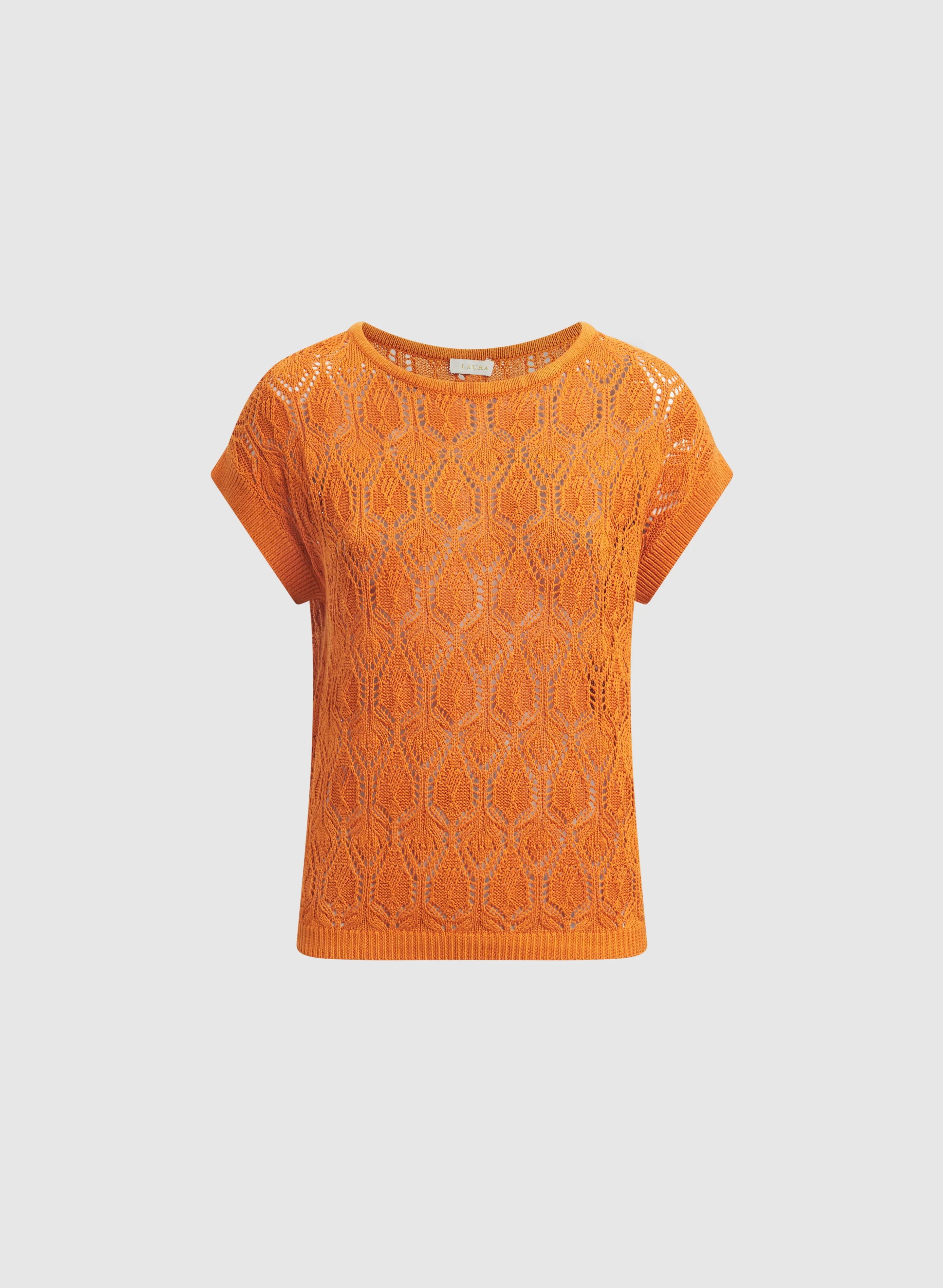 Crochet Short Sleeve Pullover - Image 6