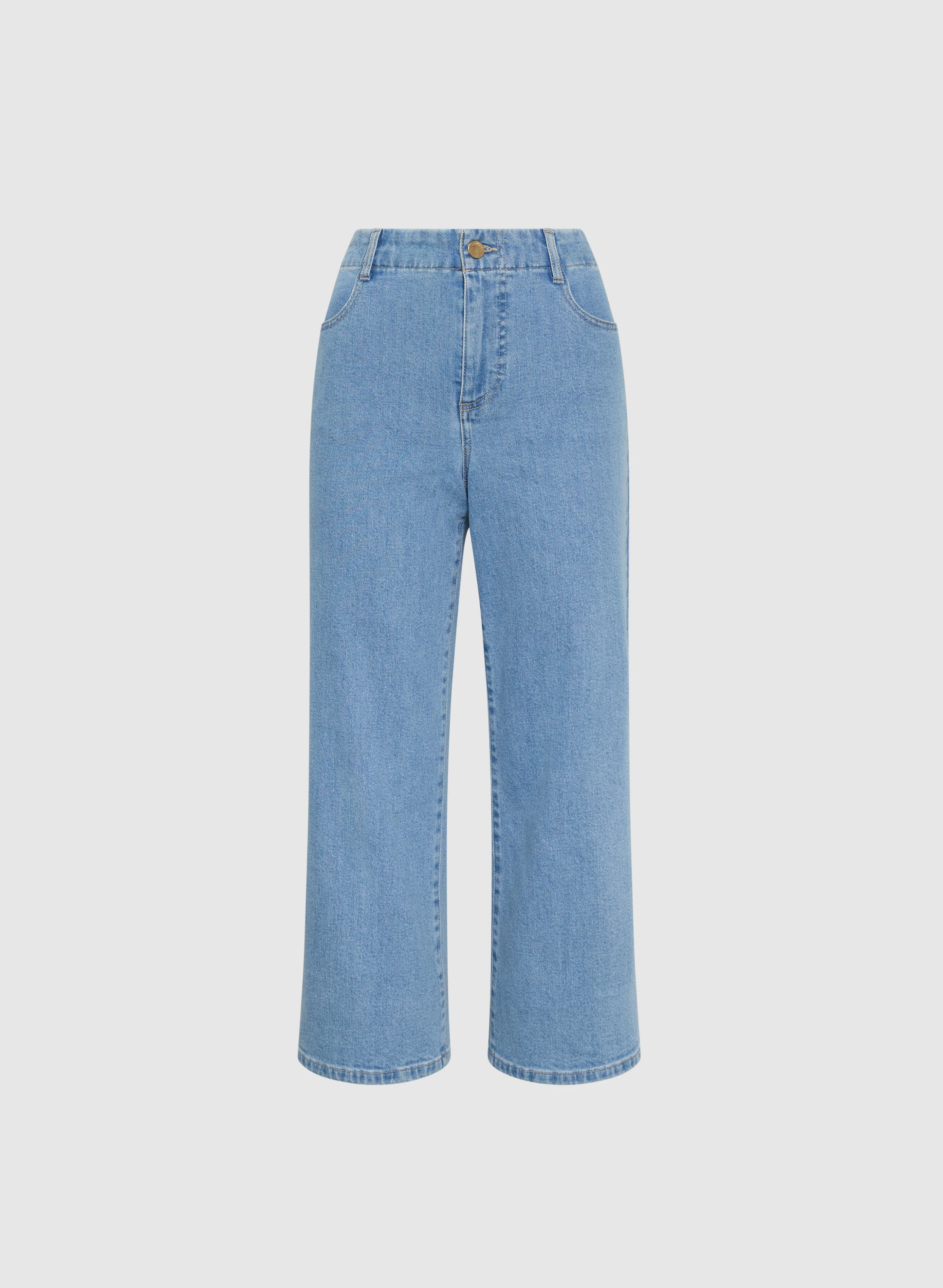 Cropped Wide-Leg Jeans - Image 7