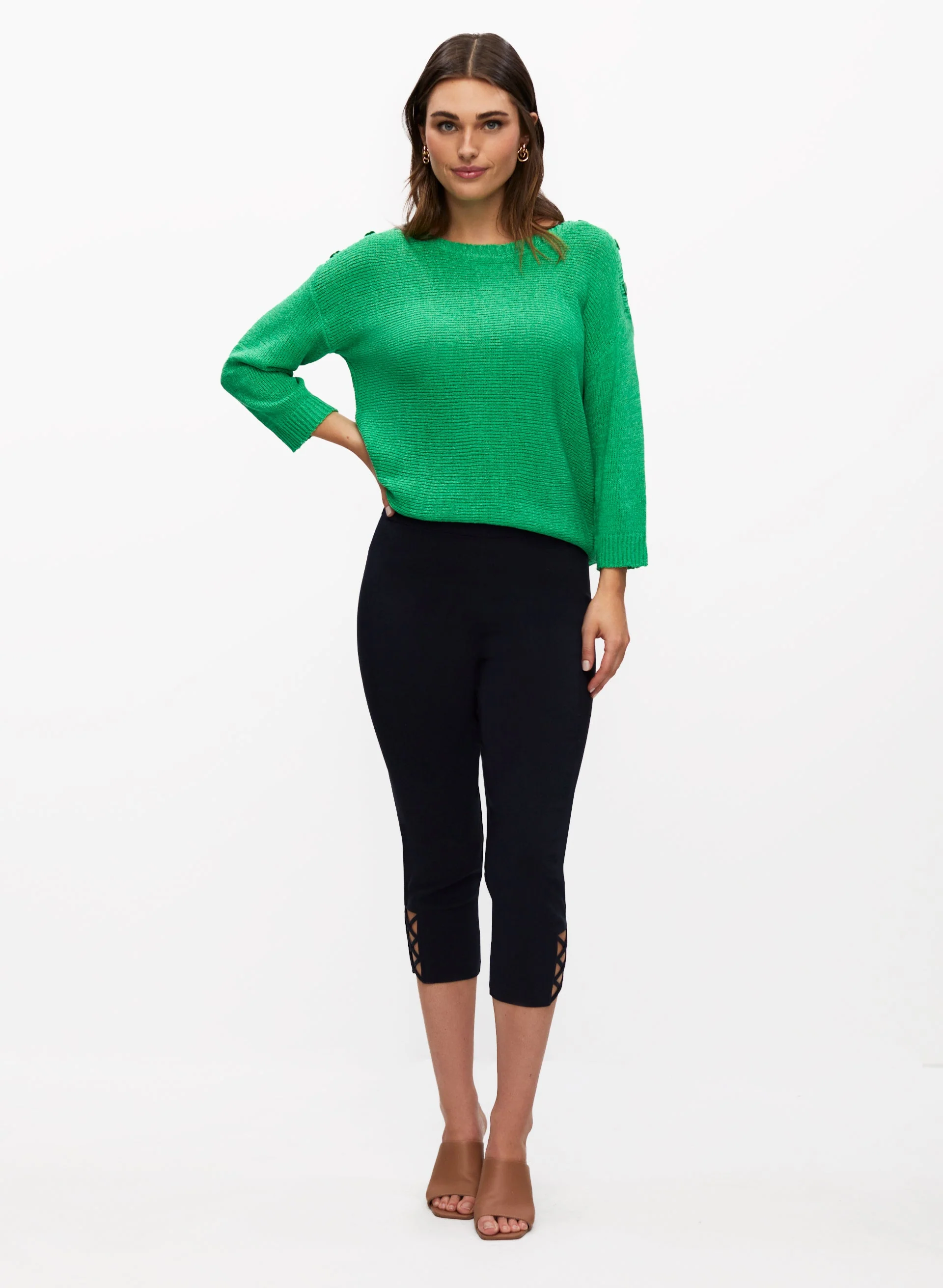 Cross Detail Capris - Image 3