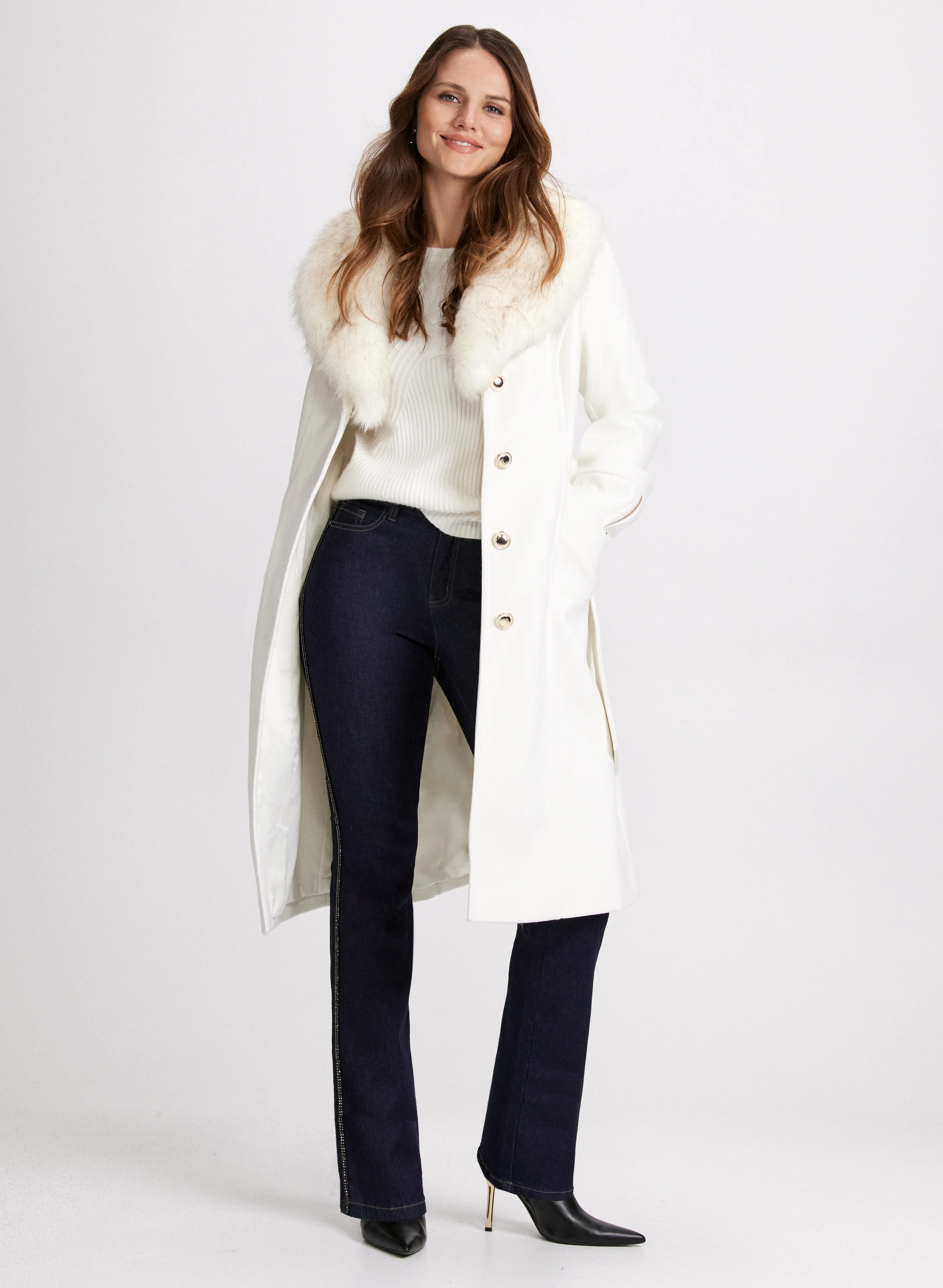 Crystal Button Embellished Sweater - Image 3