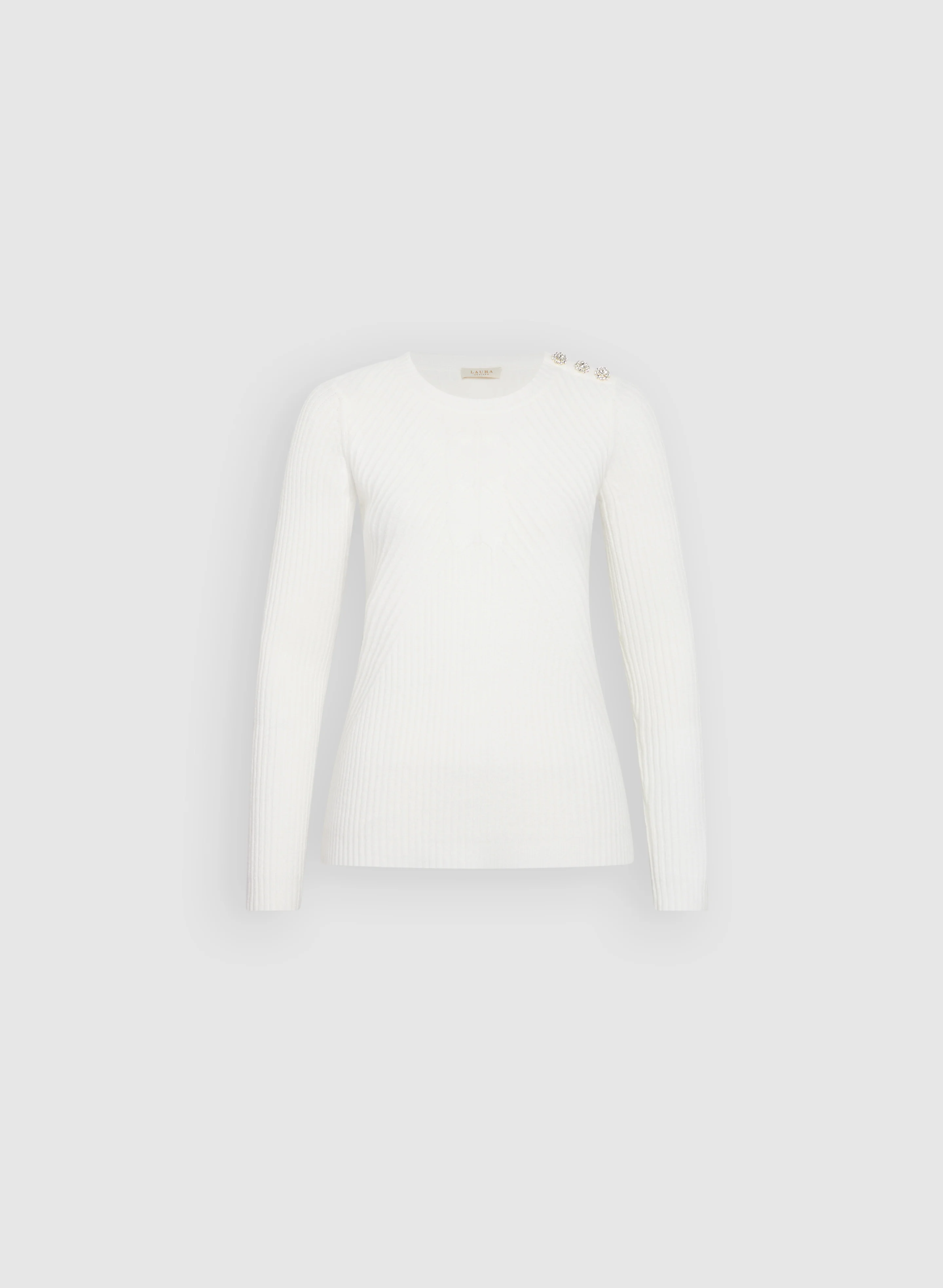 Crystal Button Embellished Sweater - Image 5