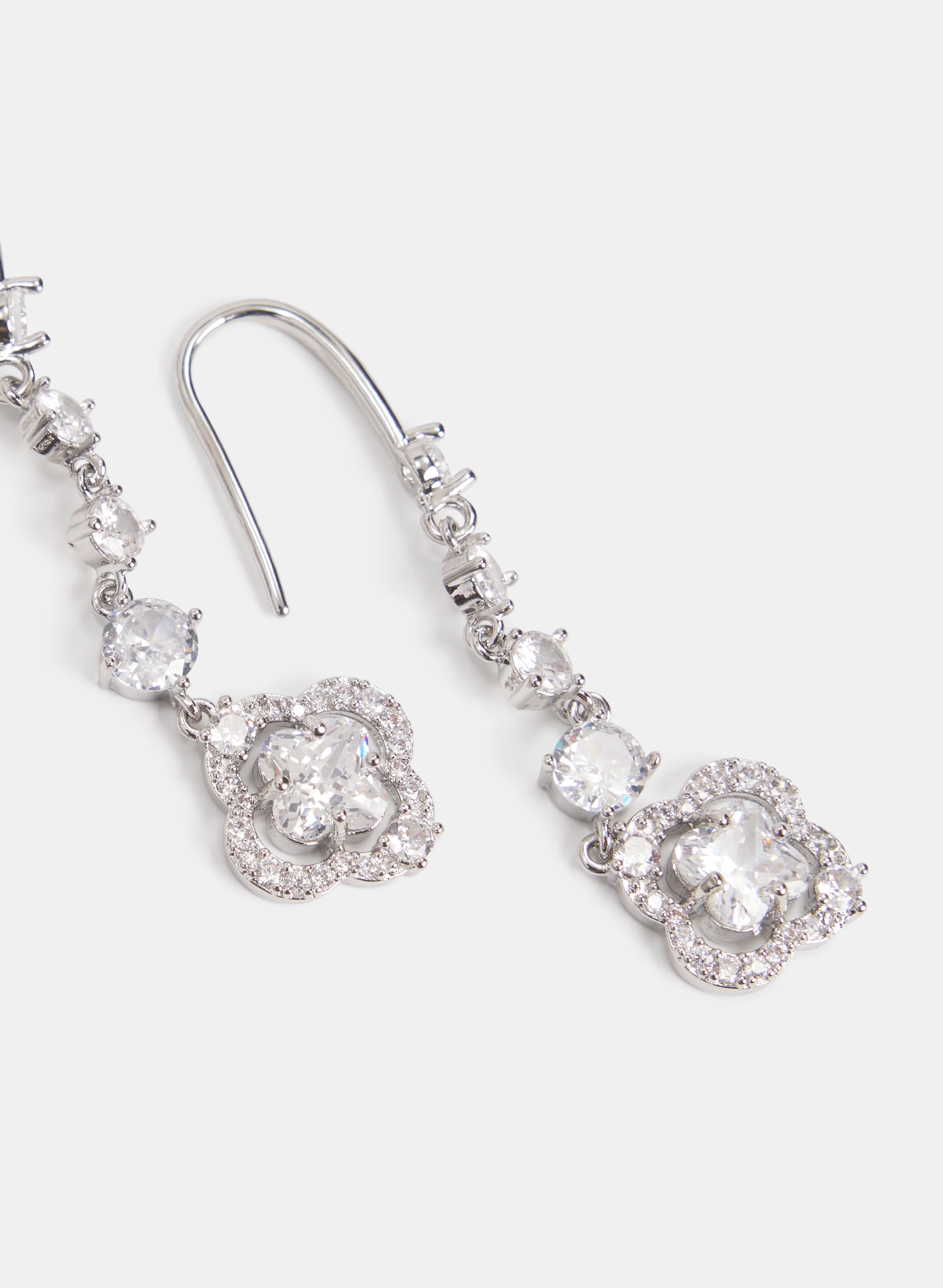 Crystal Clover Earrings - Image 2