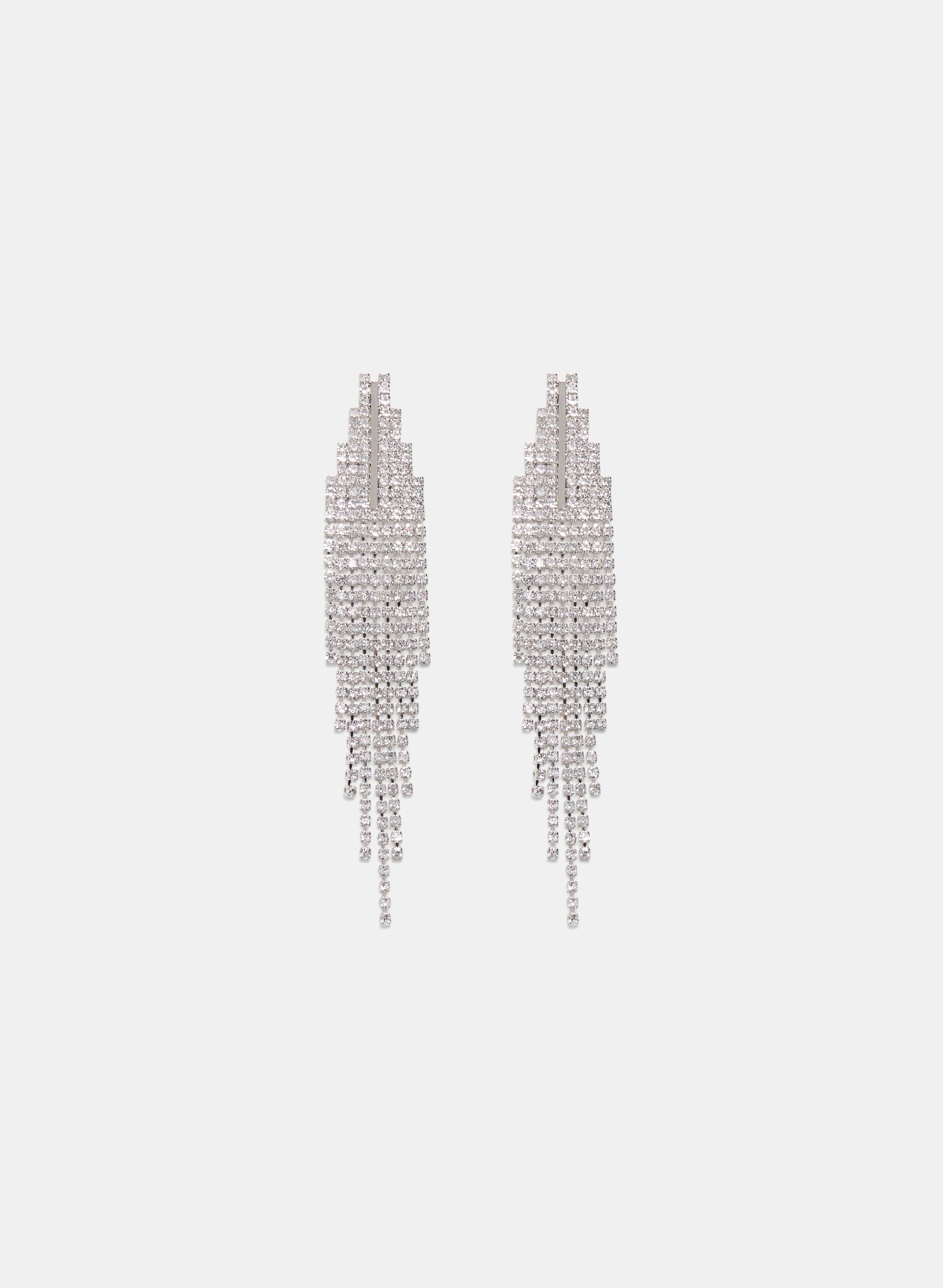 Cubic Zirconia Chandelier Earrings
