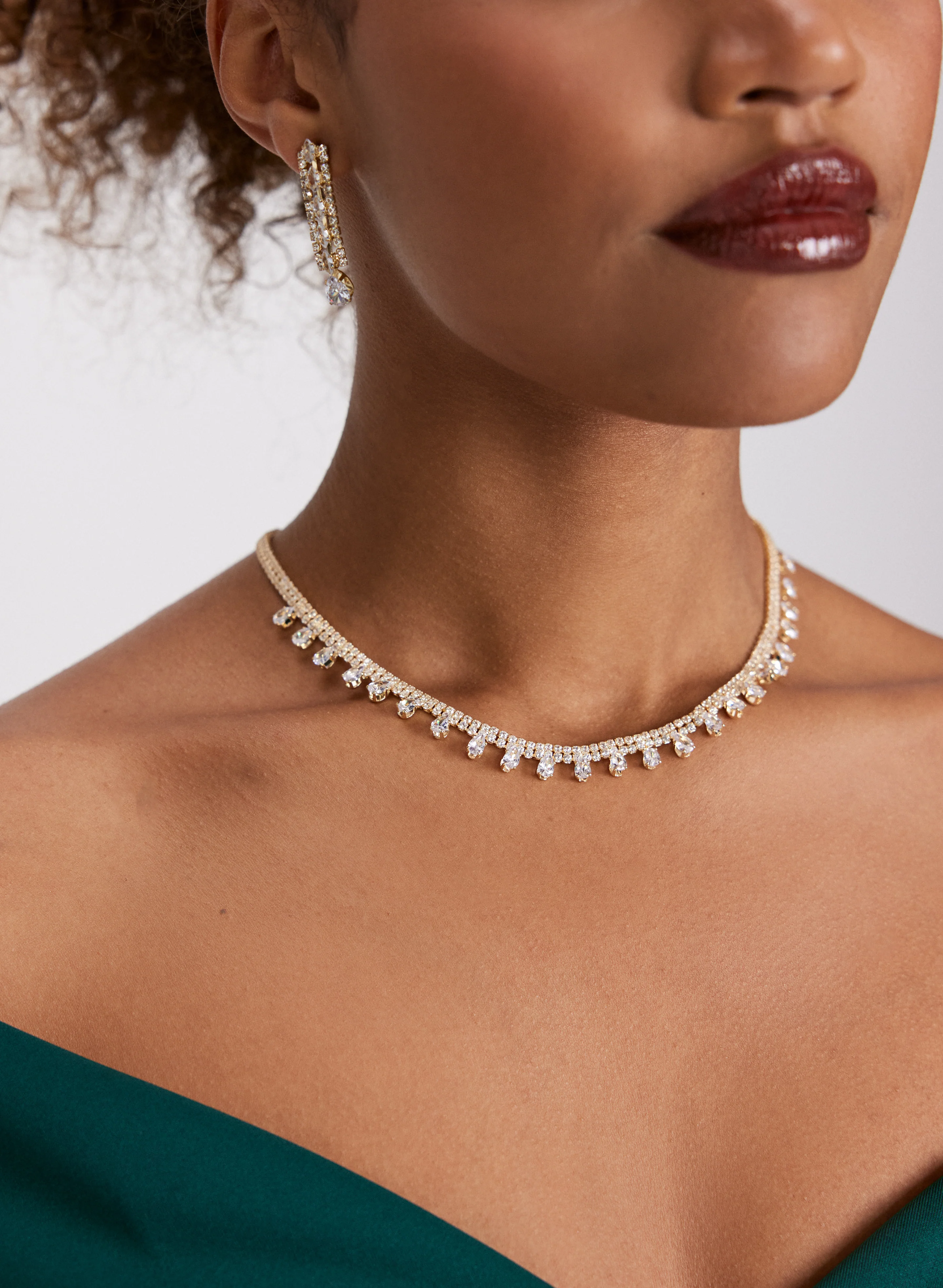 Cubic Zirconia Inset Necklace - Image 2