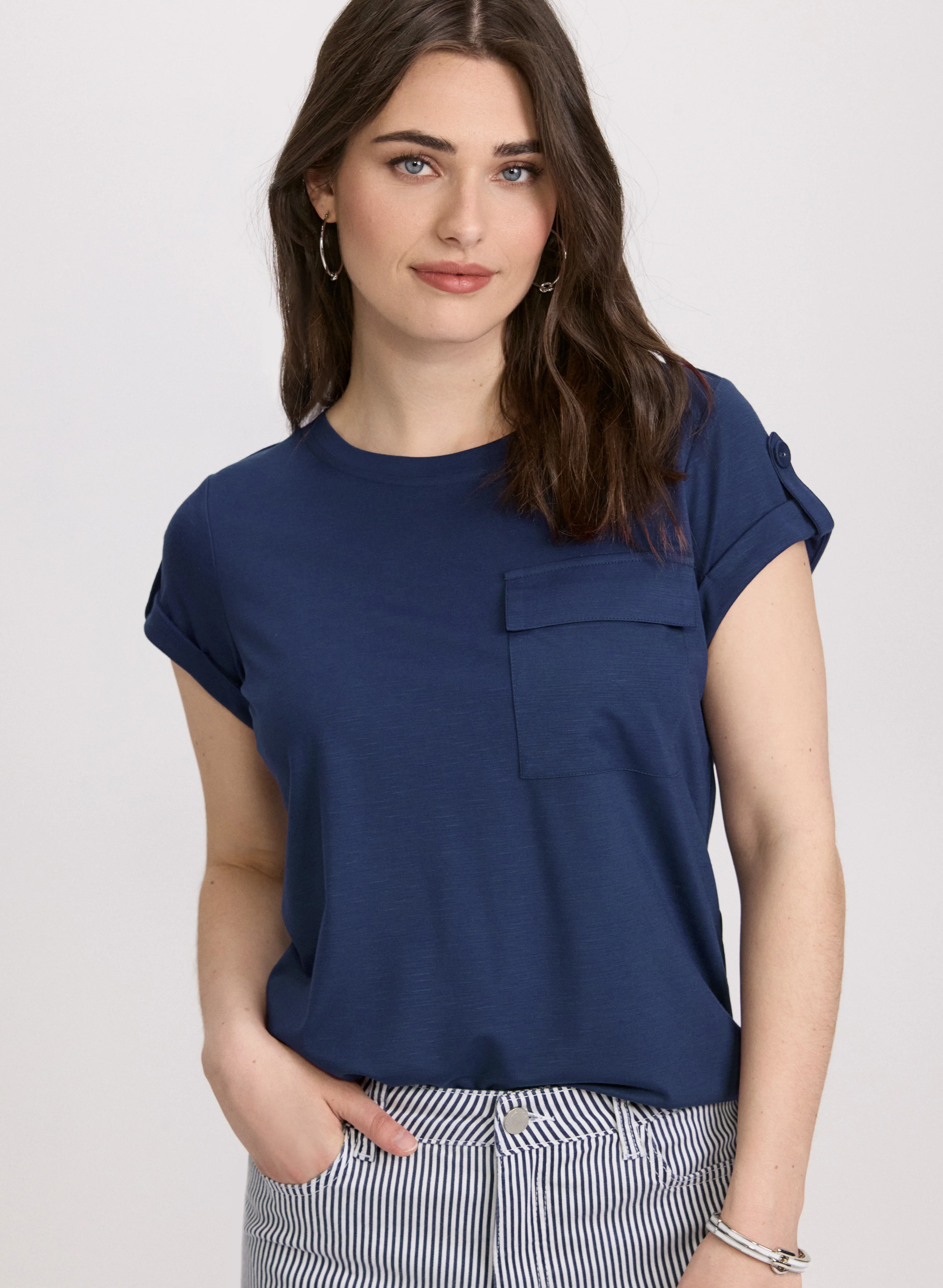 Cuffed Sleeve T-Shirt
