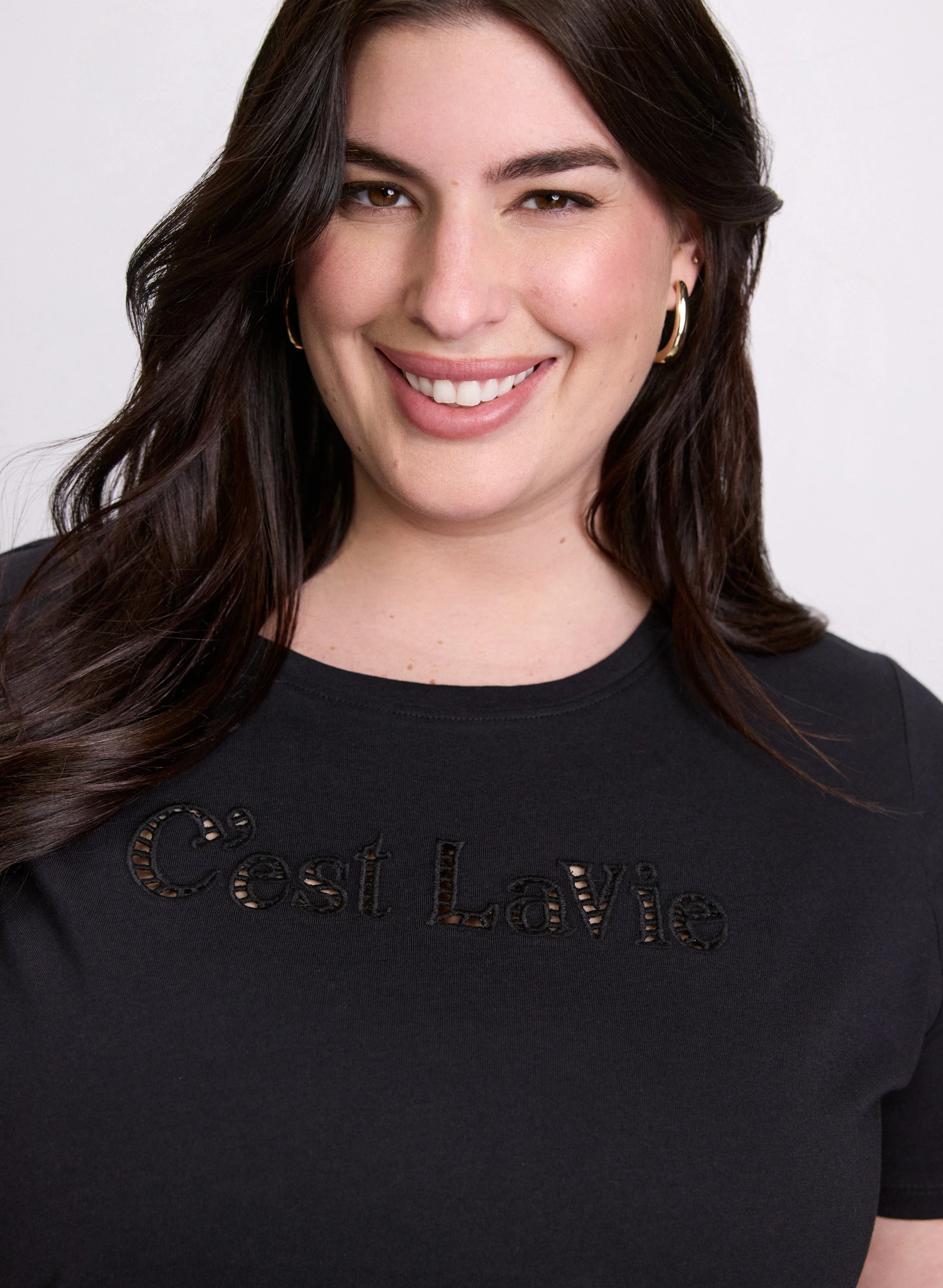 Cut-Out Script T-Shirt - Image 3