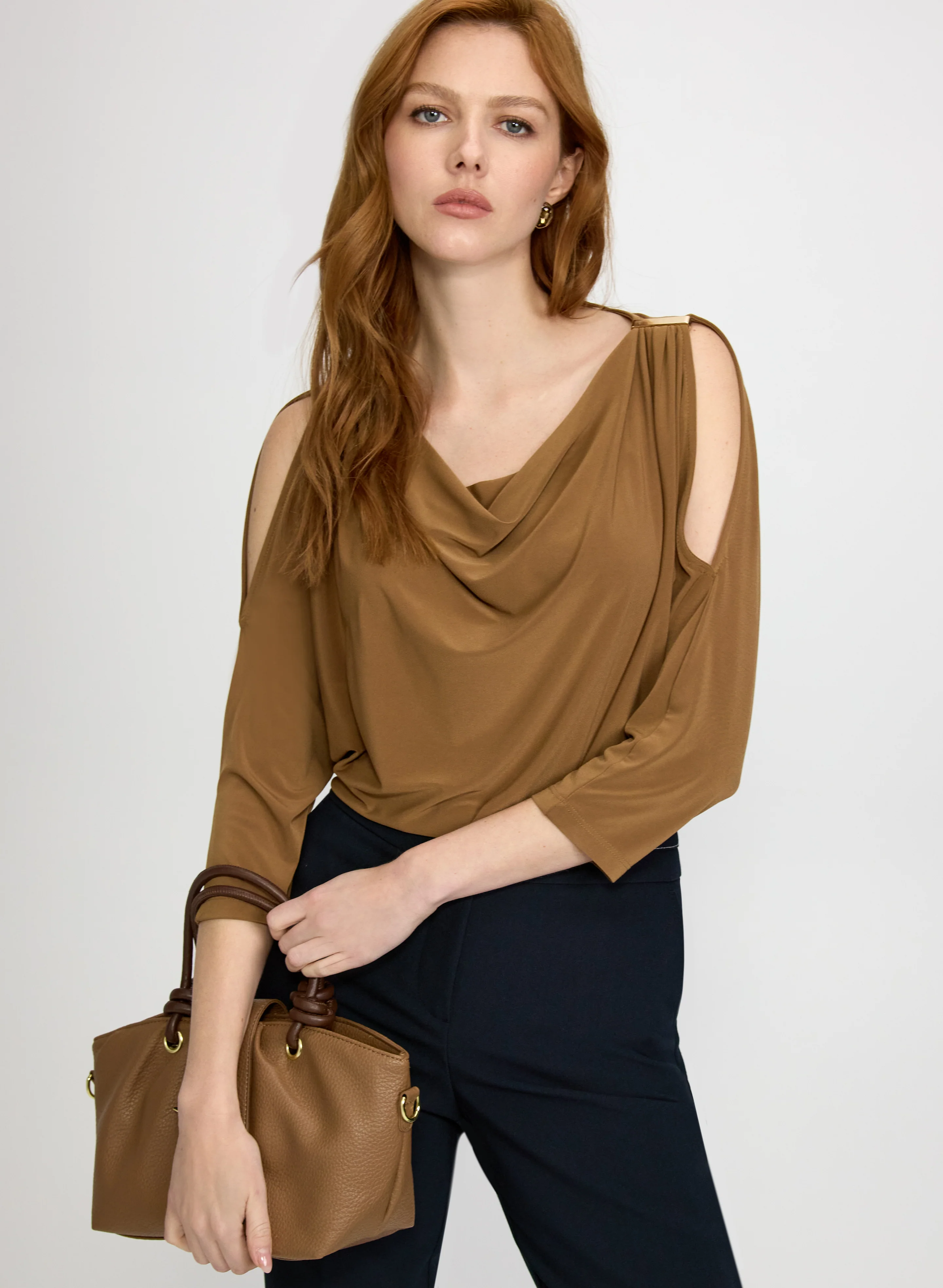 Cutout Dolman Sleeve Top