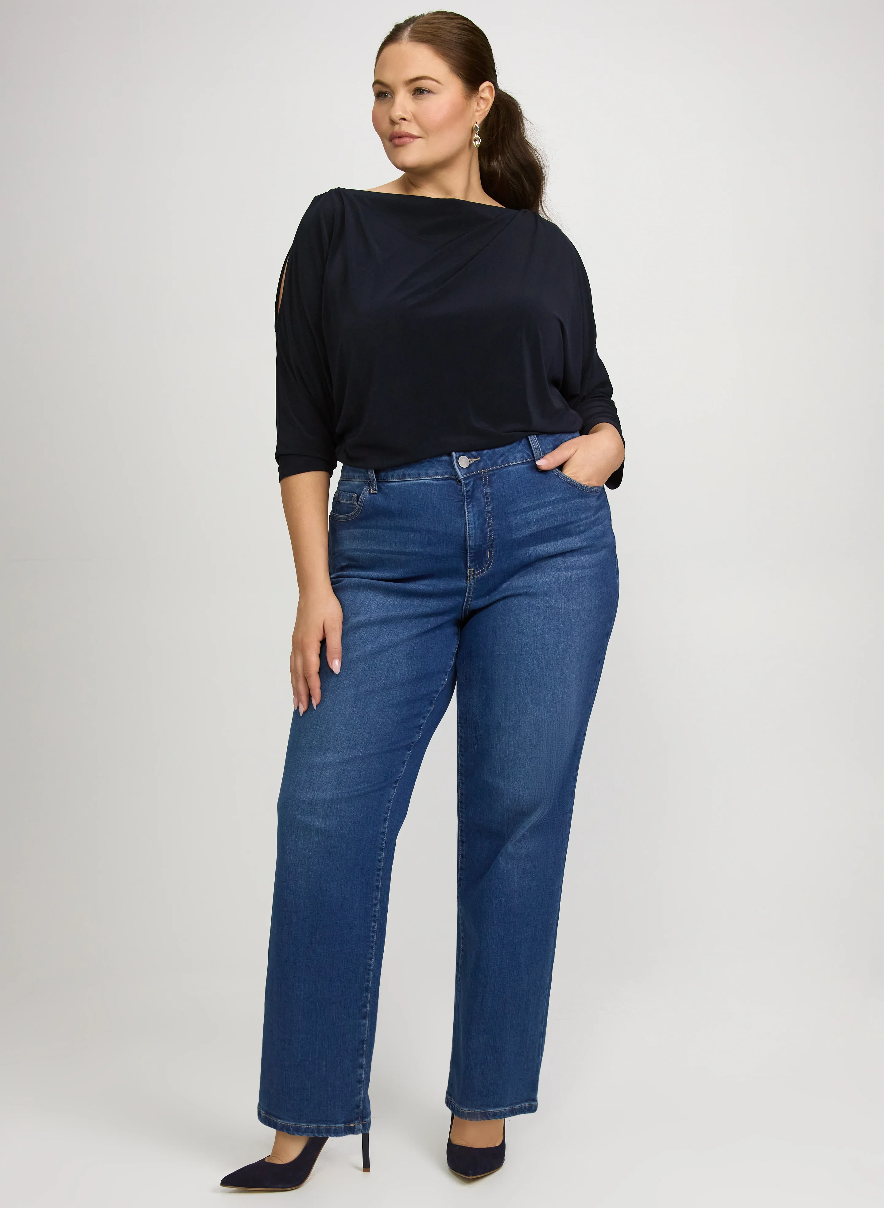 Cutout Dolman Sleeve Top - Image 3
