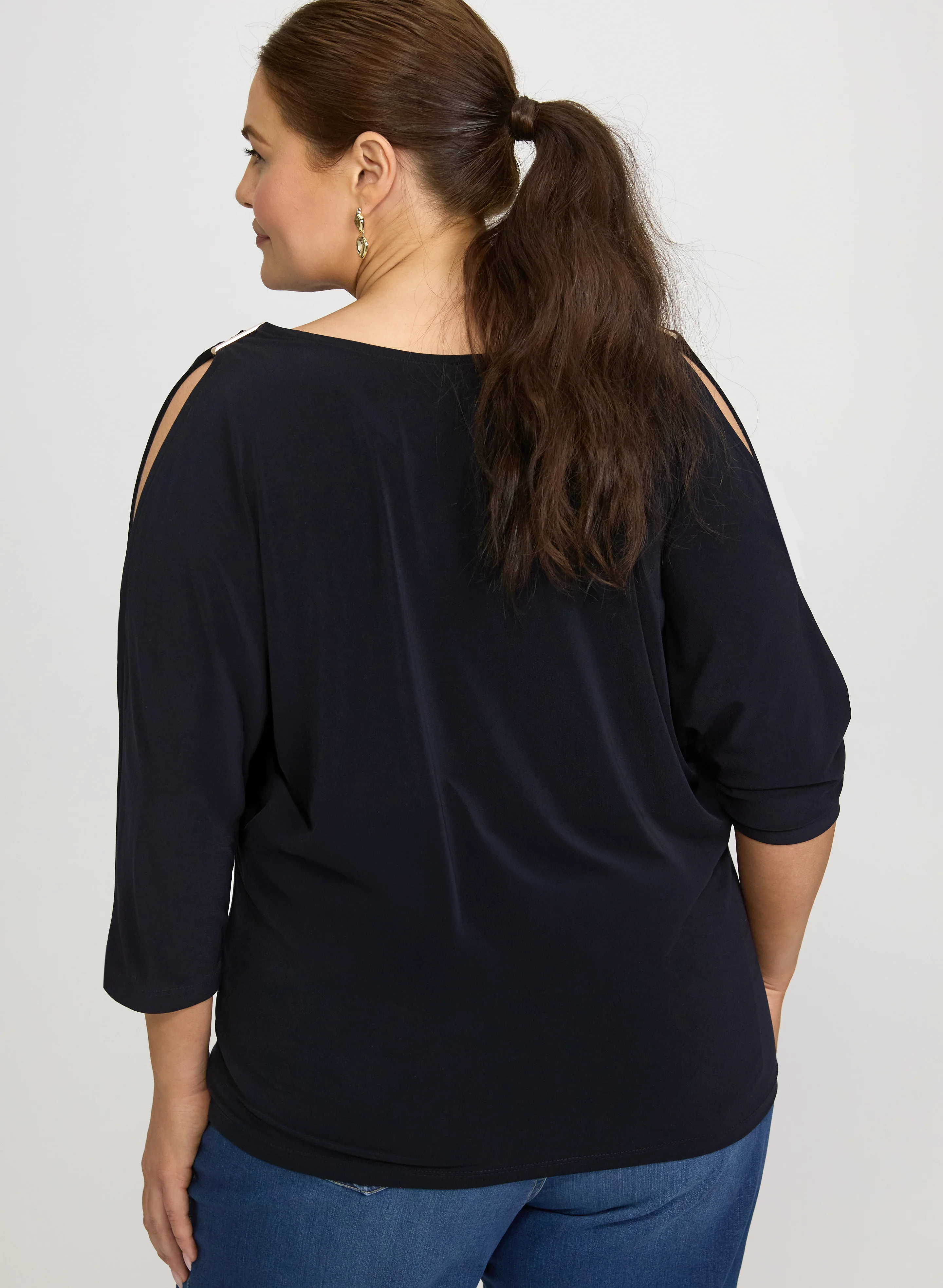 Cutout Dolman Sleeve Top - Image 4