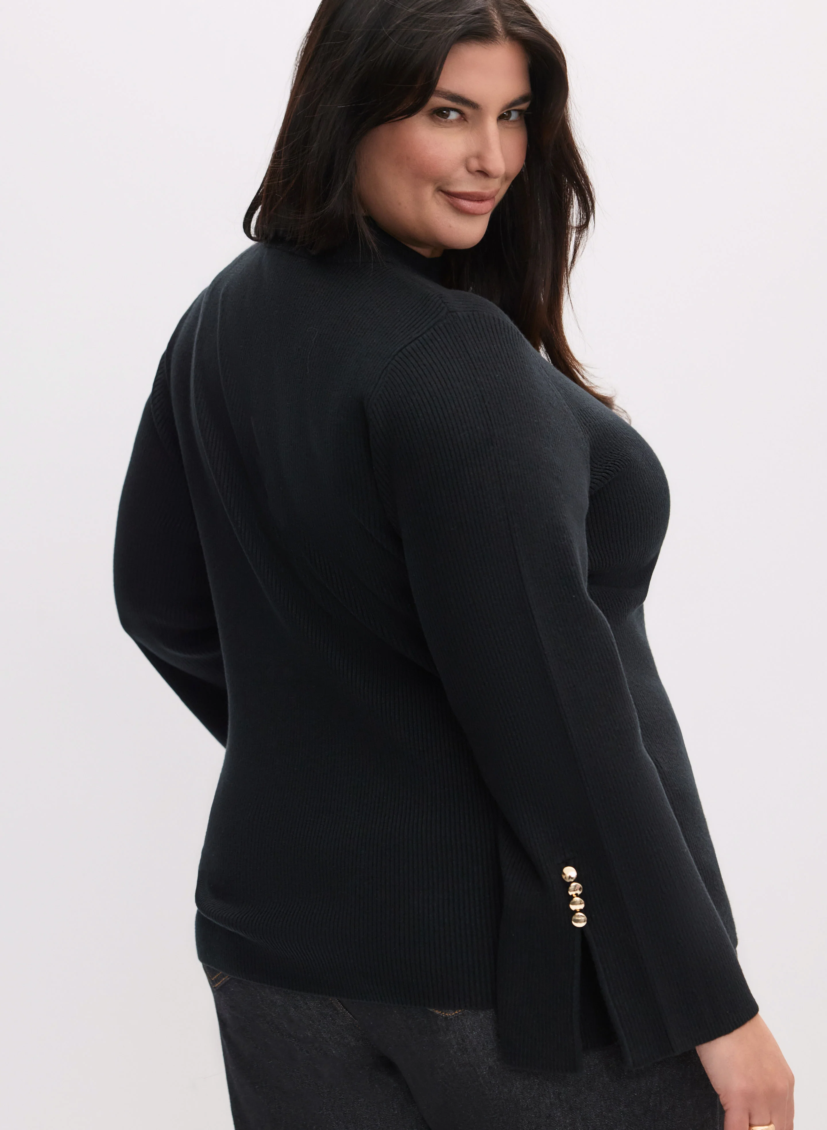 Cutout Ribbed Sweater - Image 4