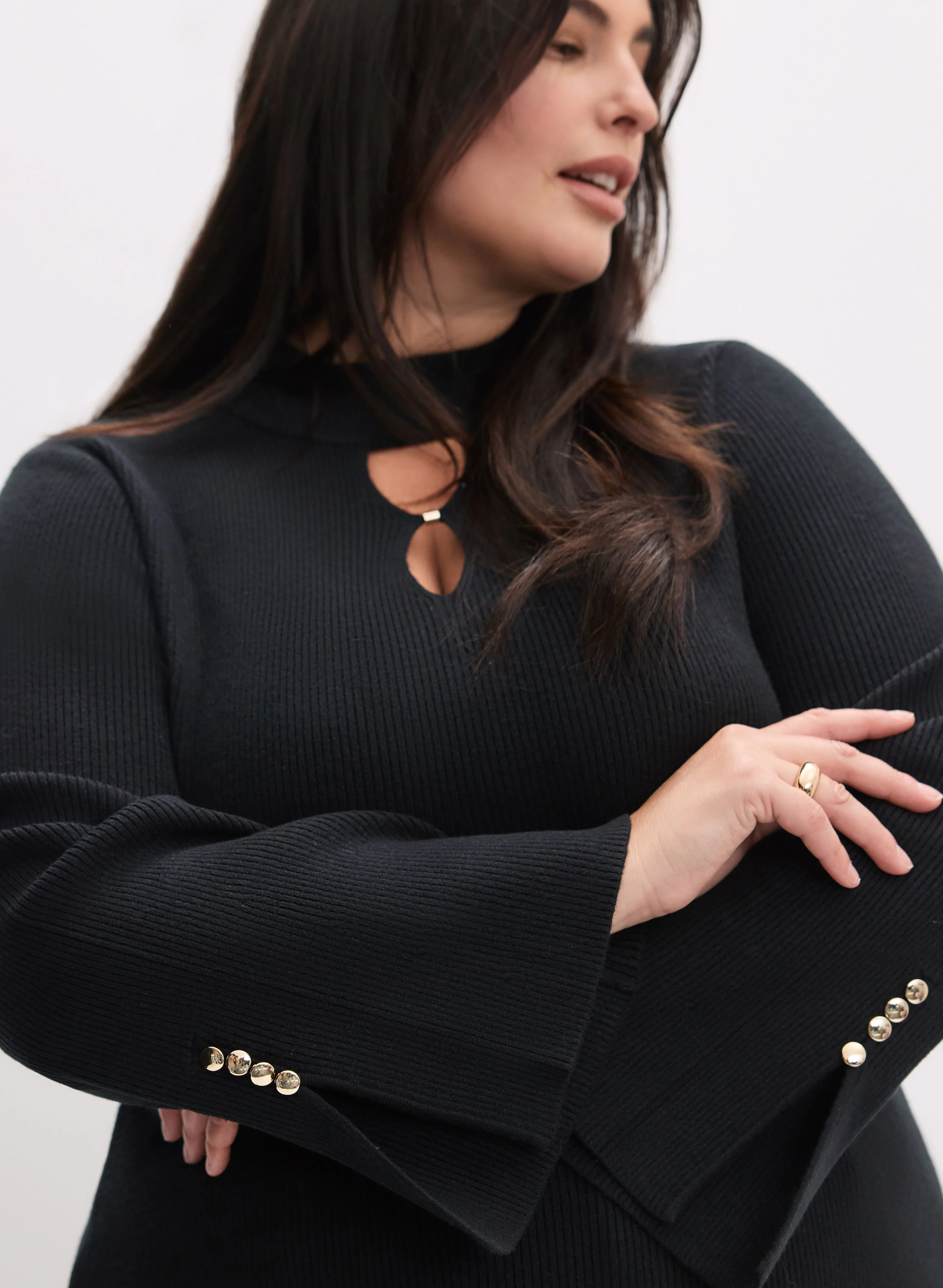 Cutout Ribbed Sweater - Image 5