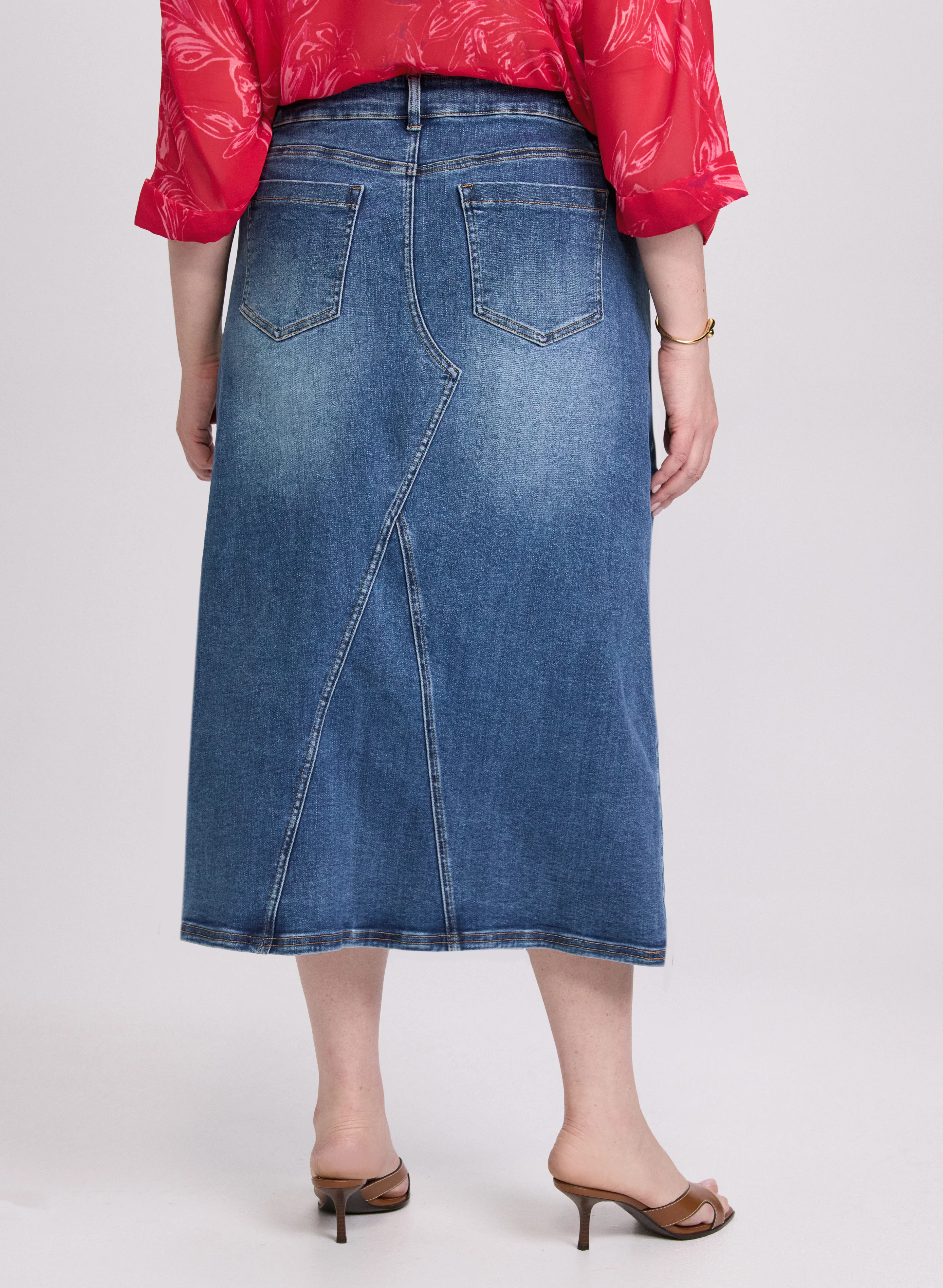 Denim Midi Skirt - Image 2