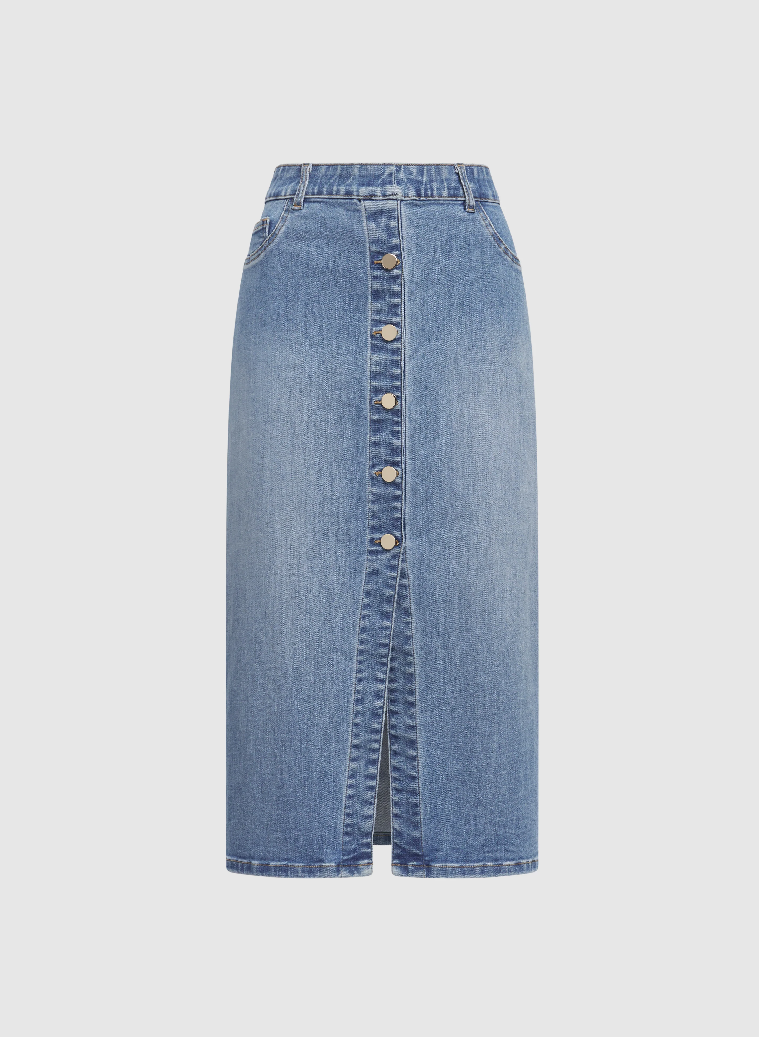 Denim Midi Skirt - Image 6