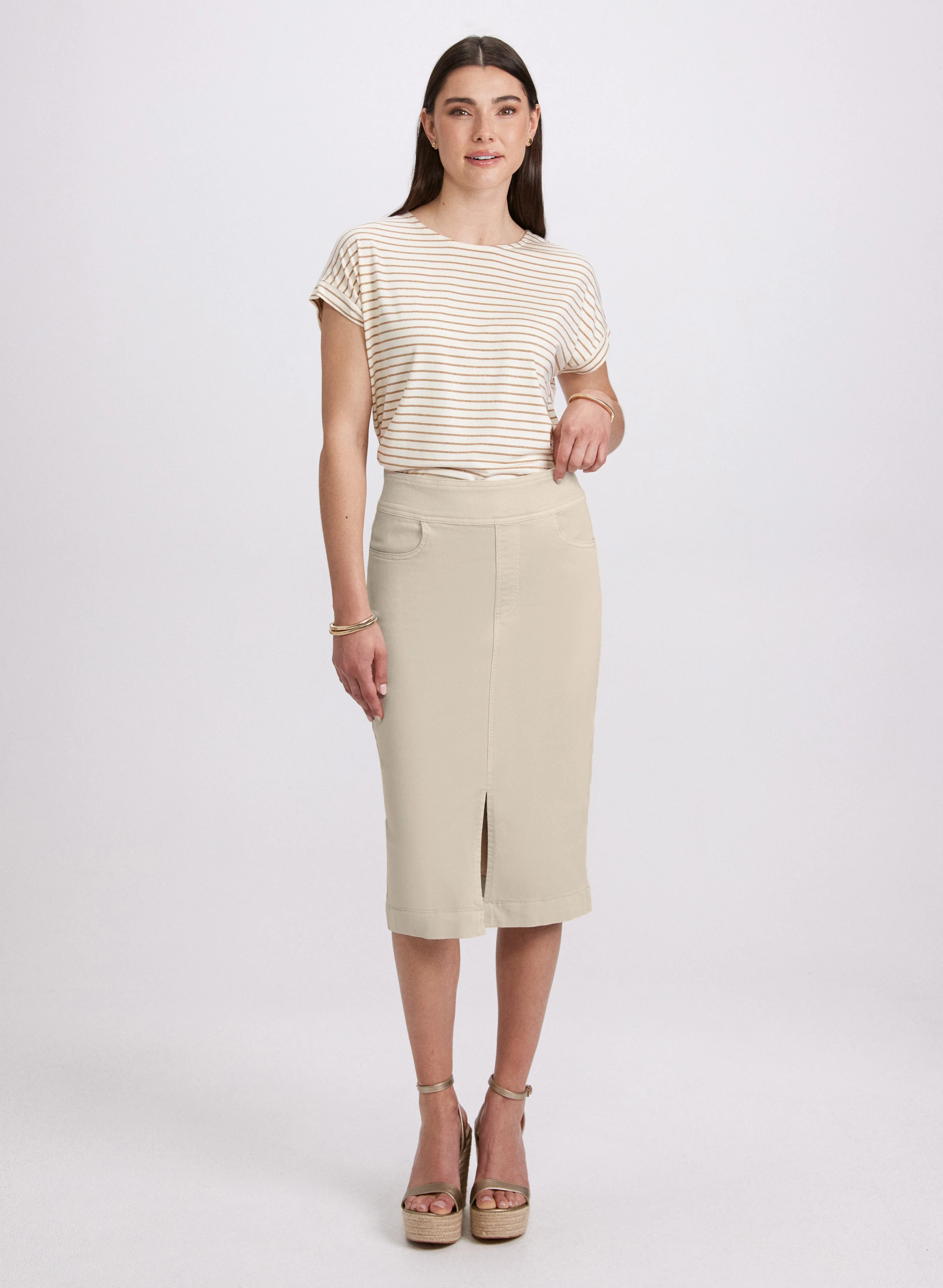 Denim Pencil Skirt - Image 5