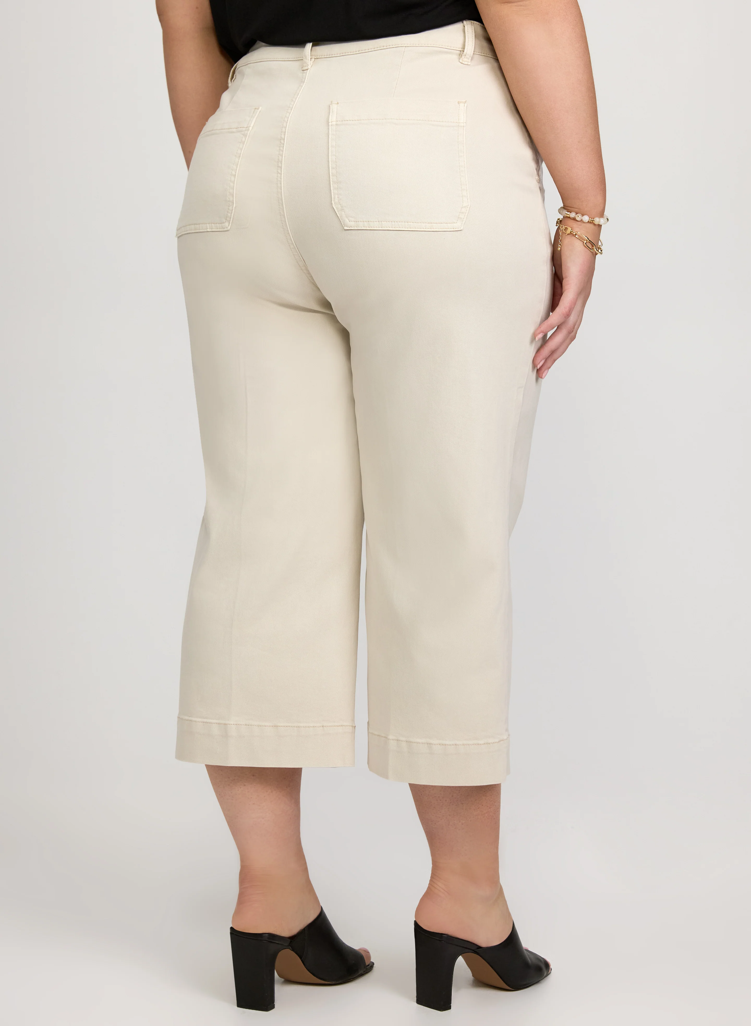 Denim Wide-Leg Capris - Image 2