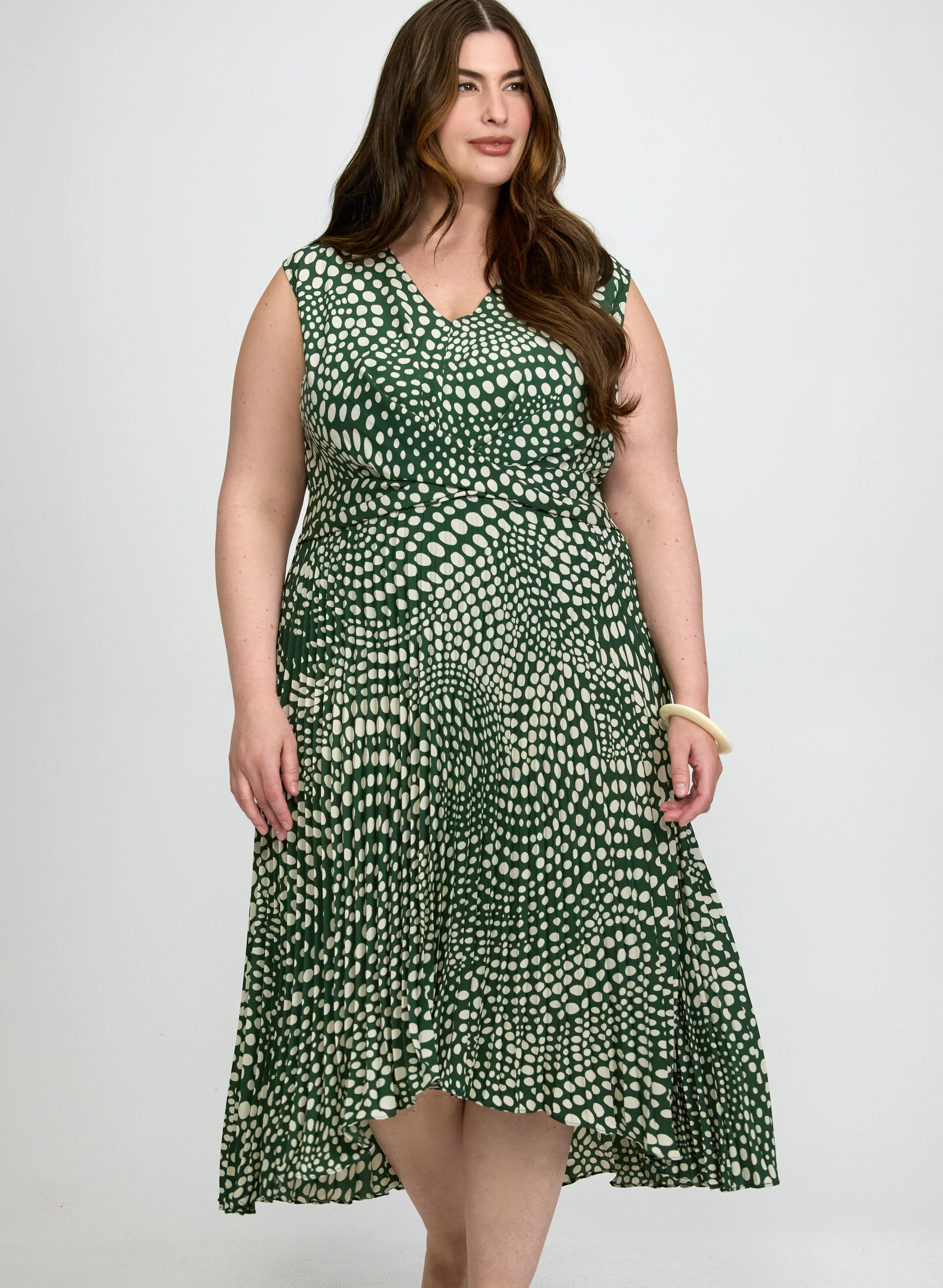 Dot Print Midi Dress - Image 4