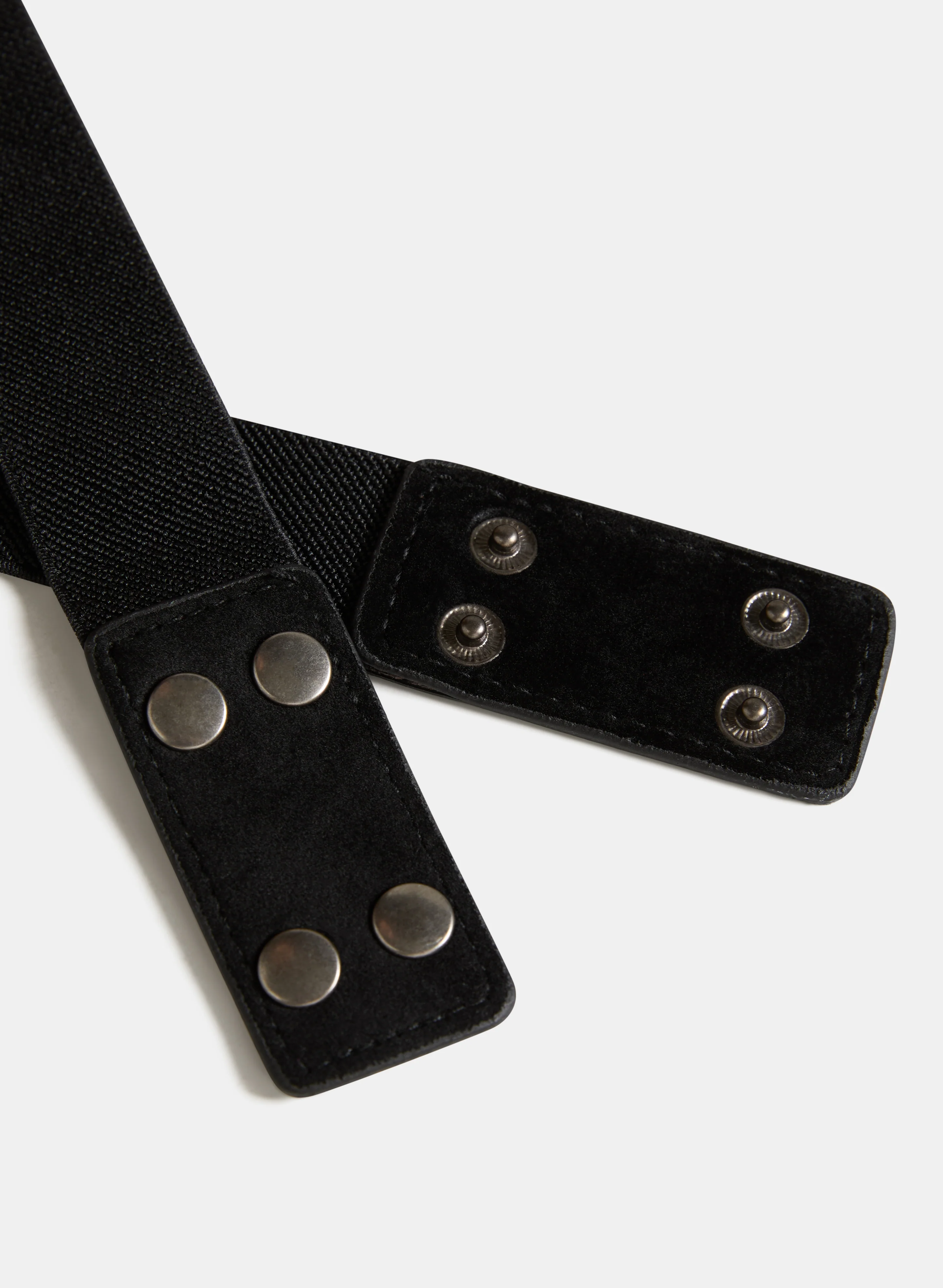 Double Rhinestone Flower Elastic Belt - Image 2
