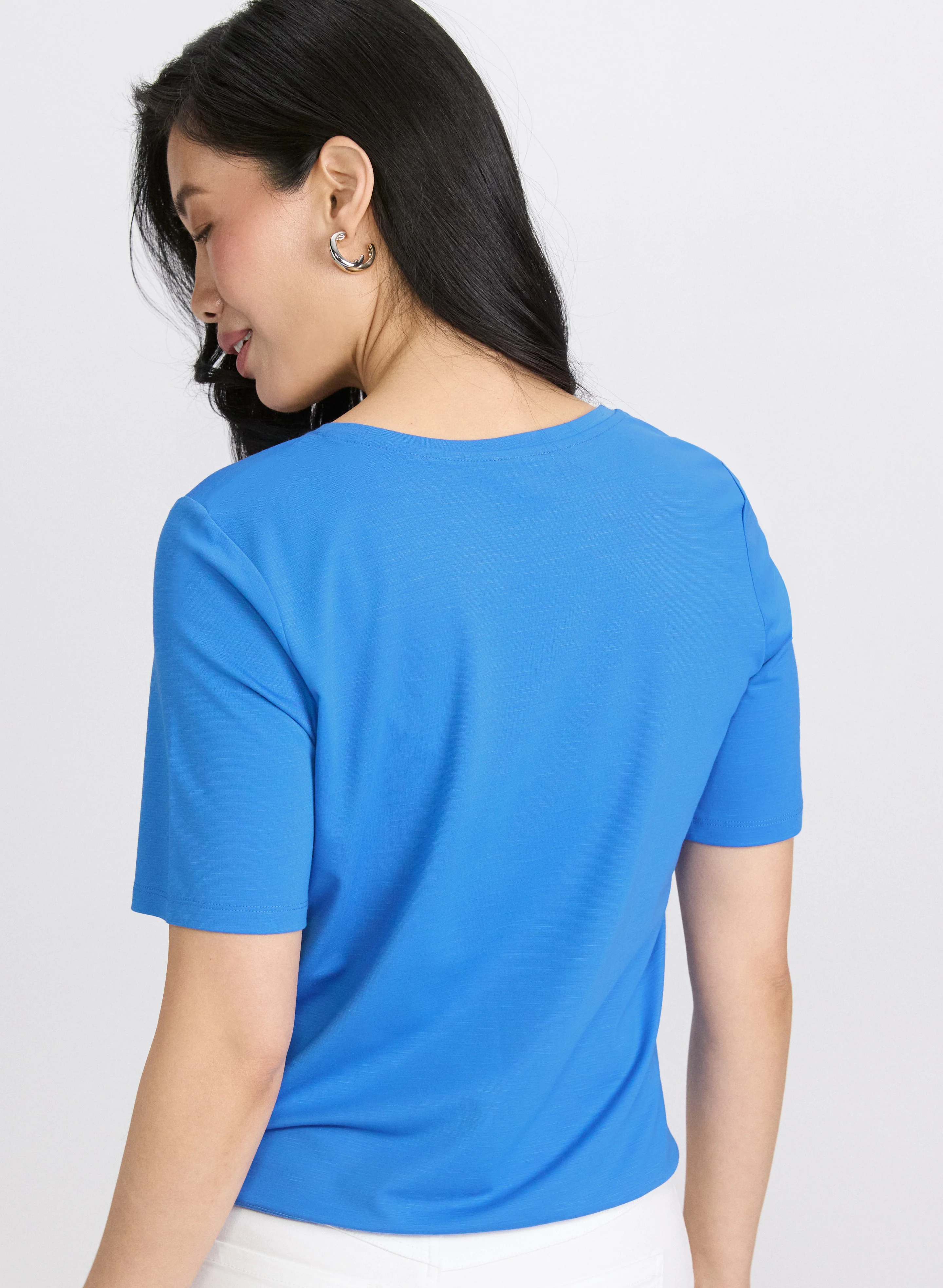 Drawstring Hem T-Shirt - Image 4