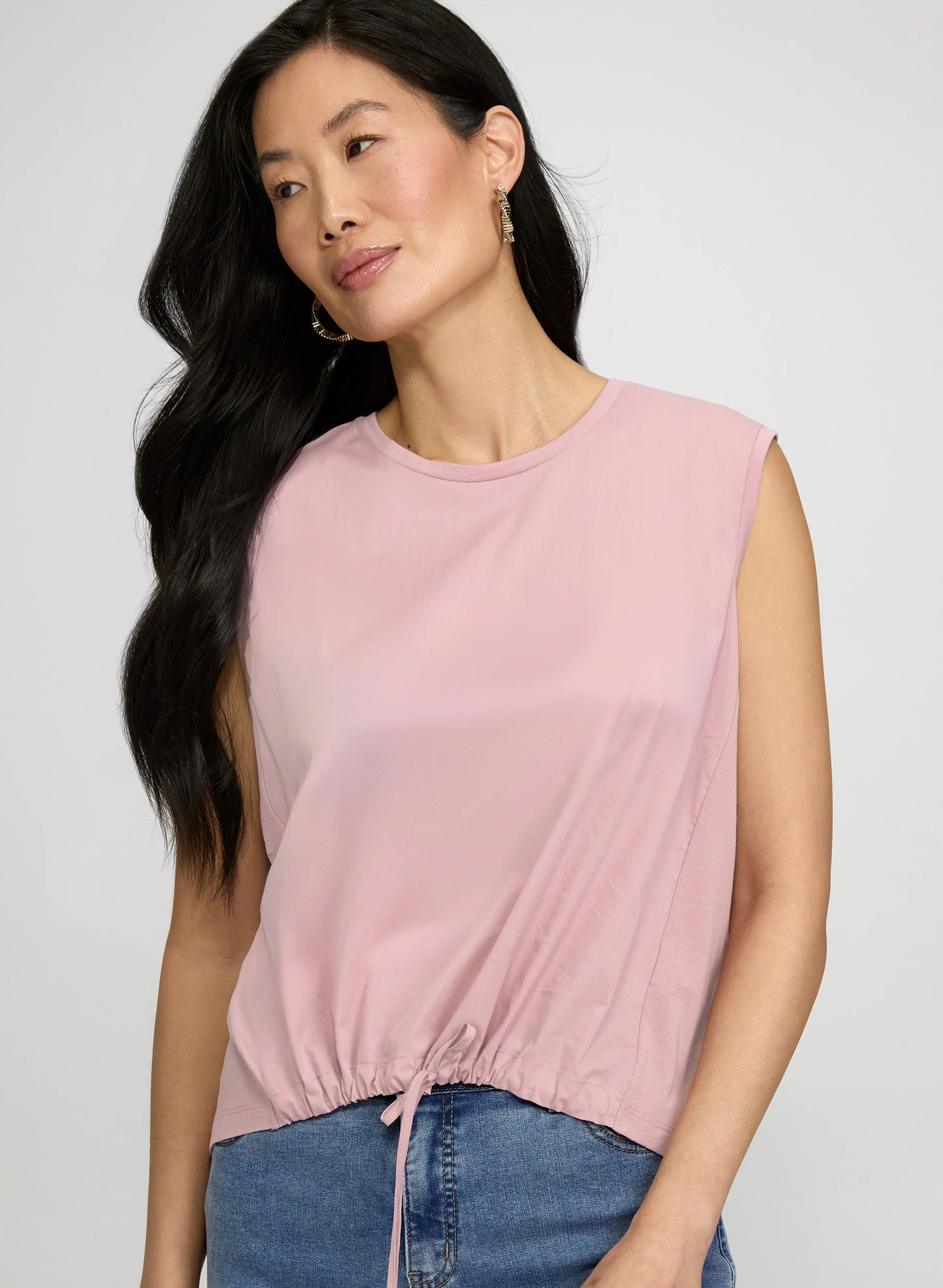 Drawstring Hem Top