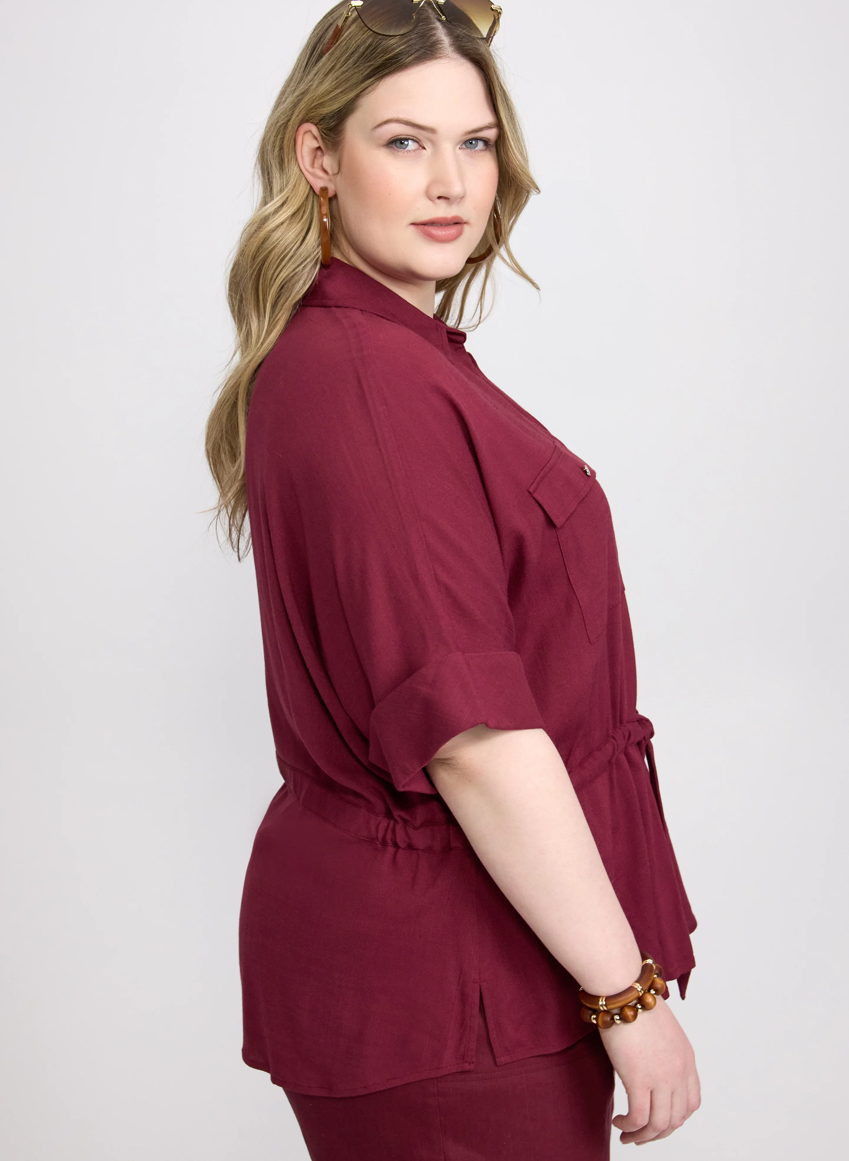 Drawstring Waist Blouse - Image 5