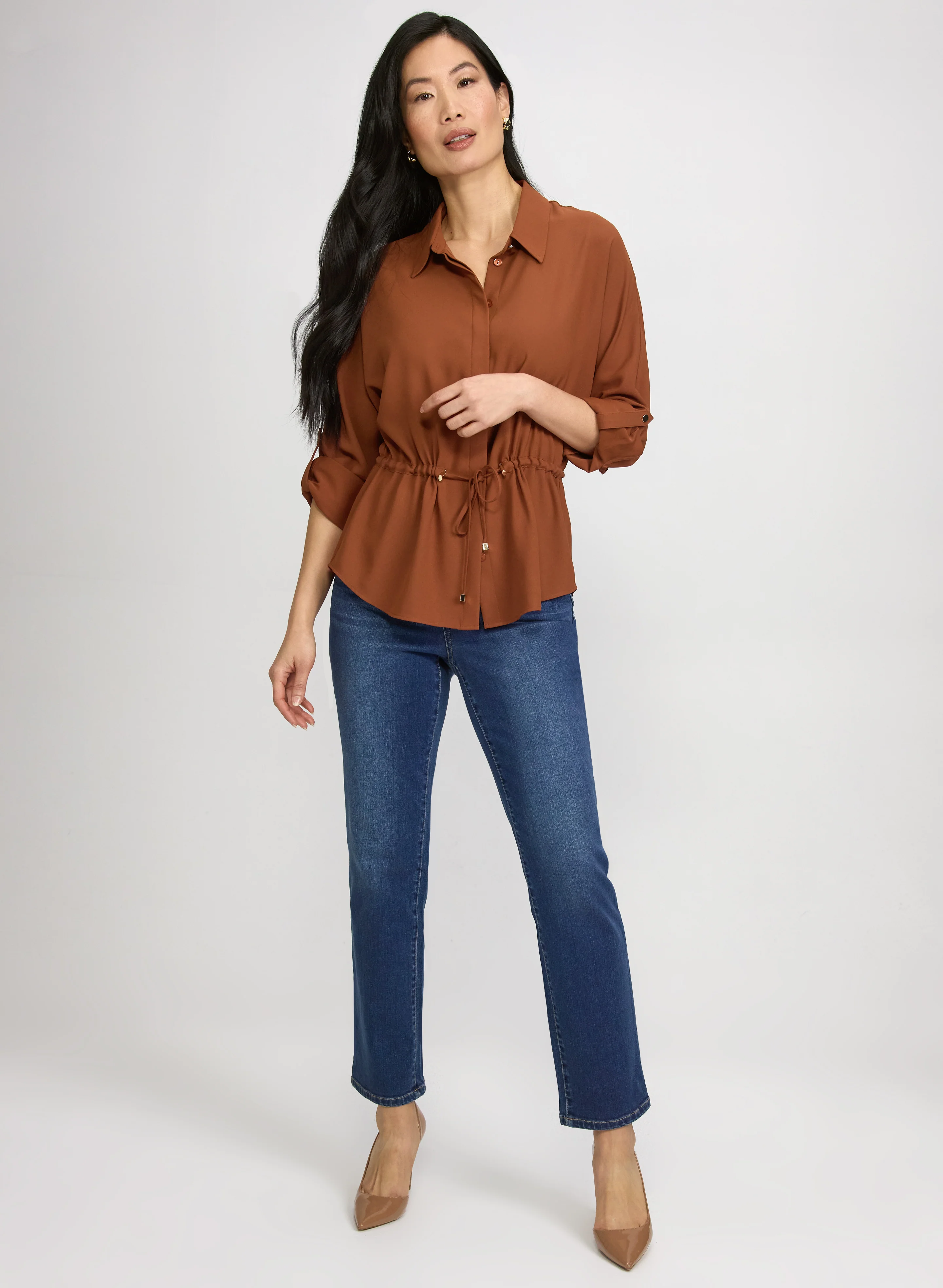 Drawstring Waist Blouse - Image 3