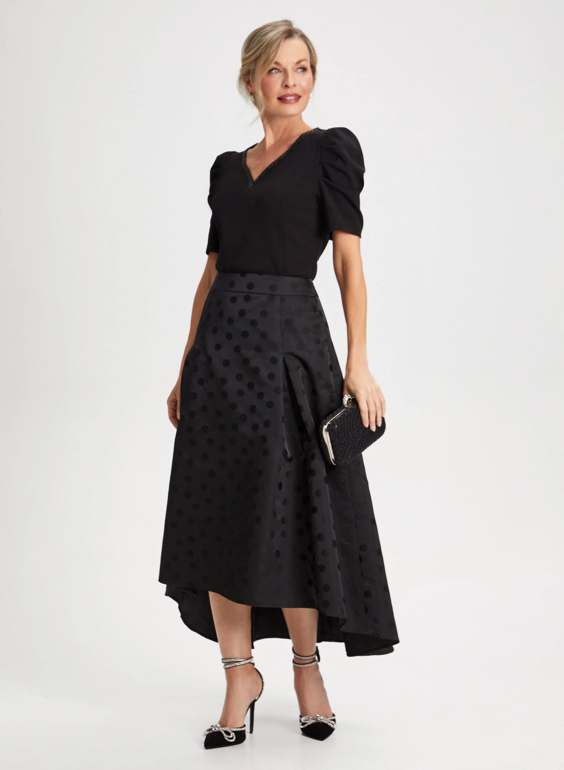 Beaded Puff Sleeve Top - Image 3