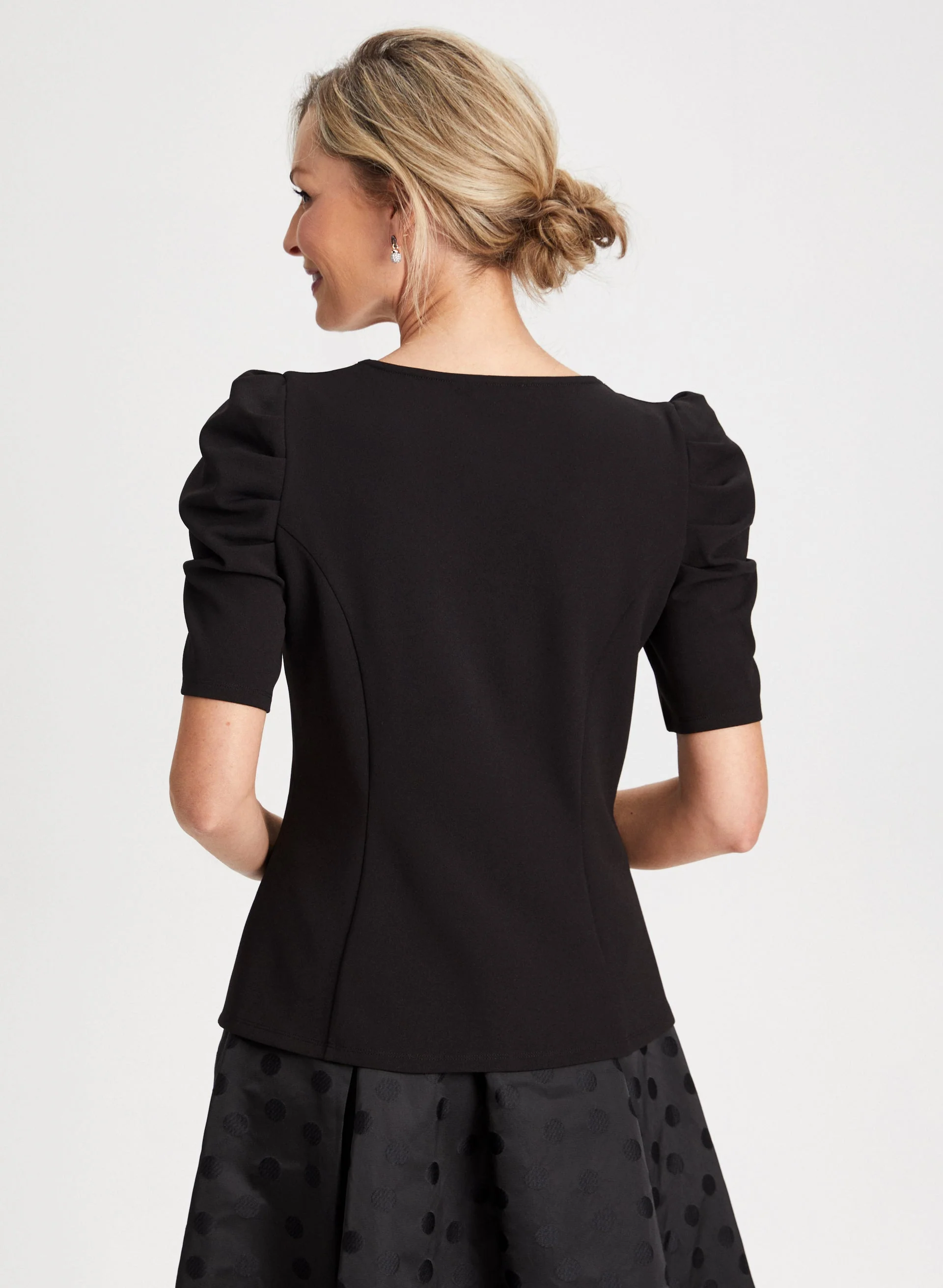 Beaded Puff Sleeve Top - Image 4