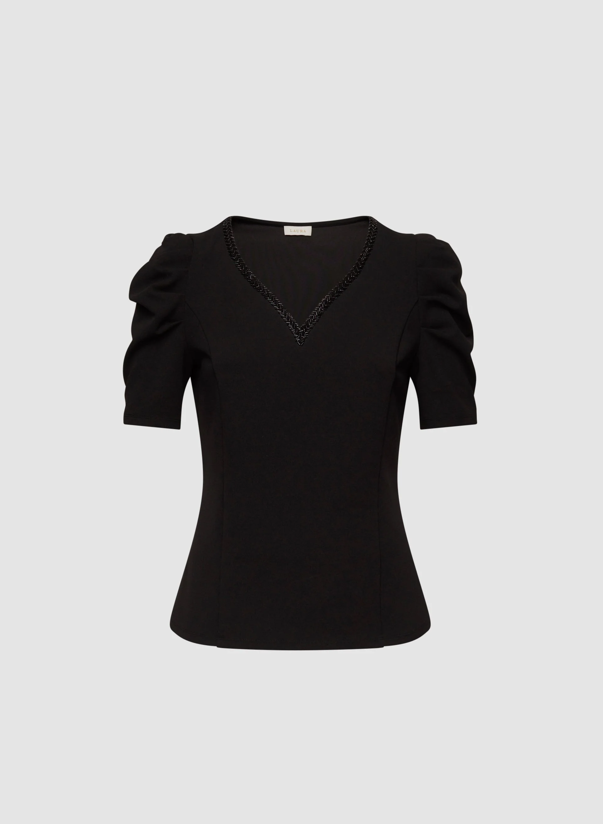 Beaded Puff Sleeve Top - Image 6