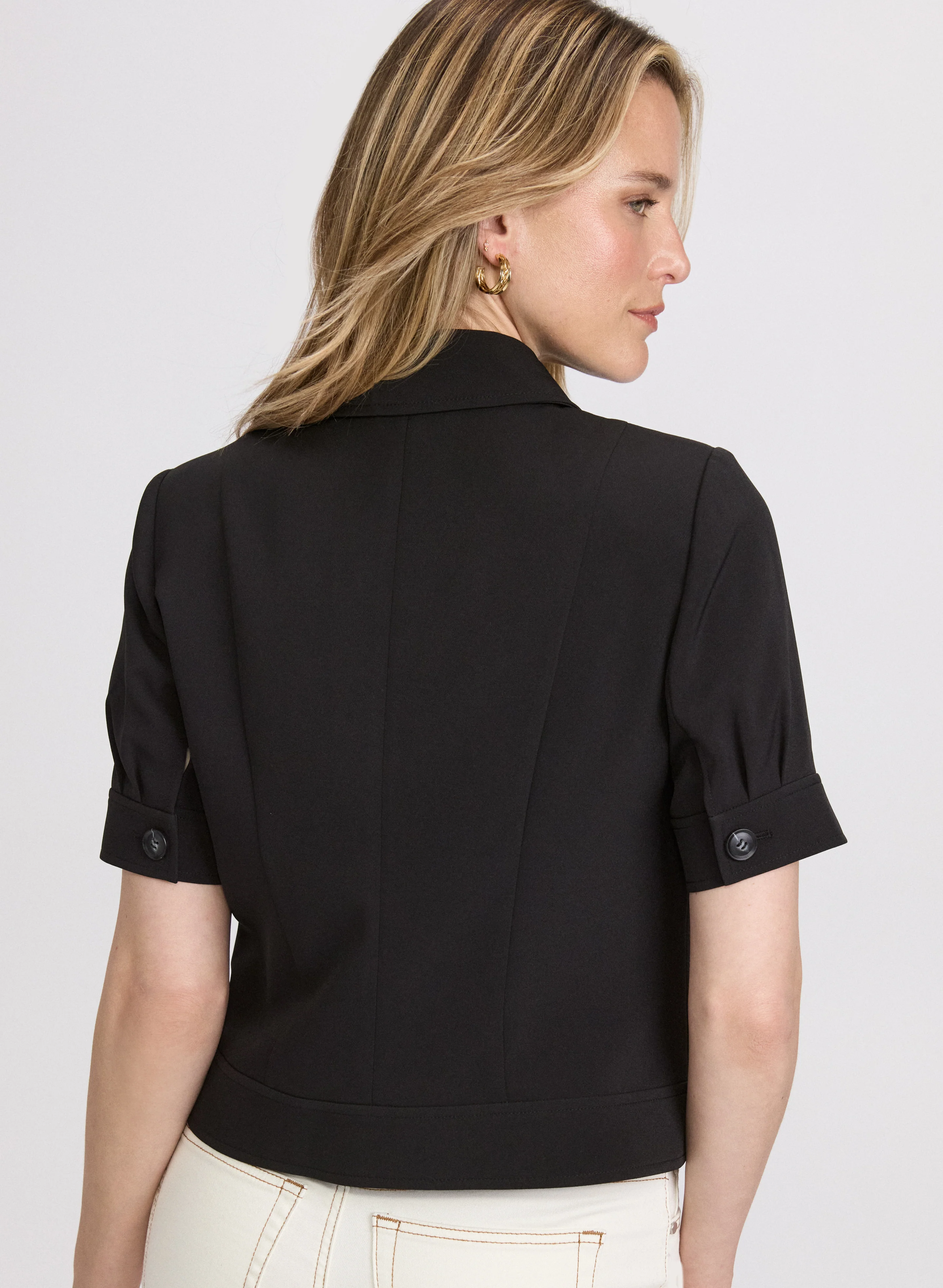 Elbow Sleeve Zip Jacket - Image 3